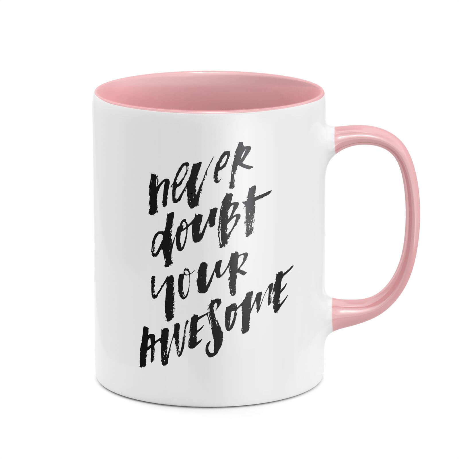 Never Doubt Your Awesome Mug - White/Pink