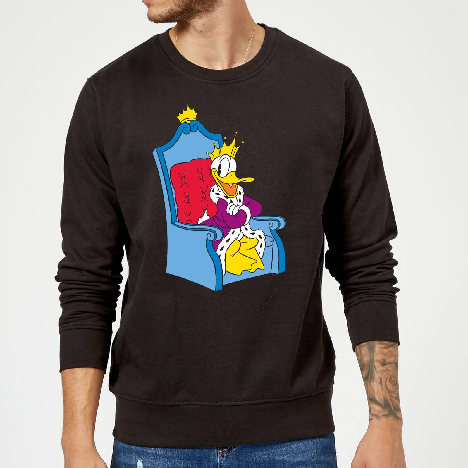 Disney King Donald Sweatshirt - Black - XL - Noir