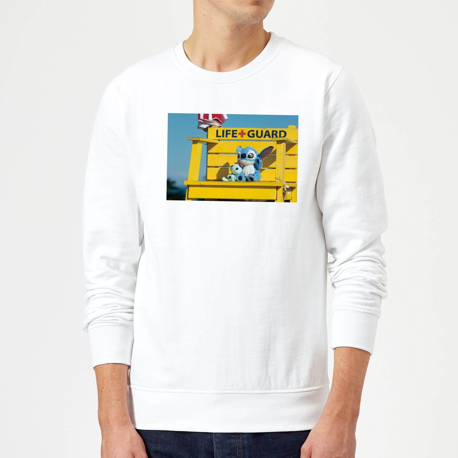 Felpa Disney Lilo And Stitch Life Guard - Bianco - L - Bianco