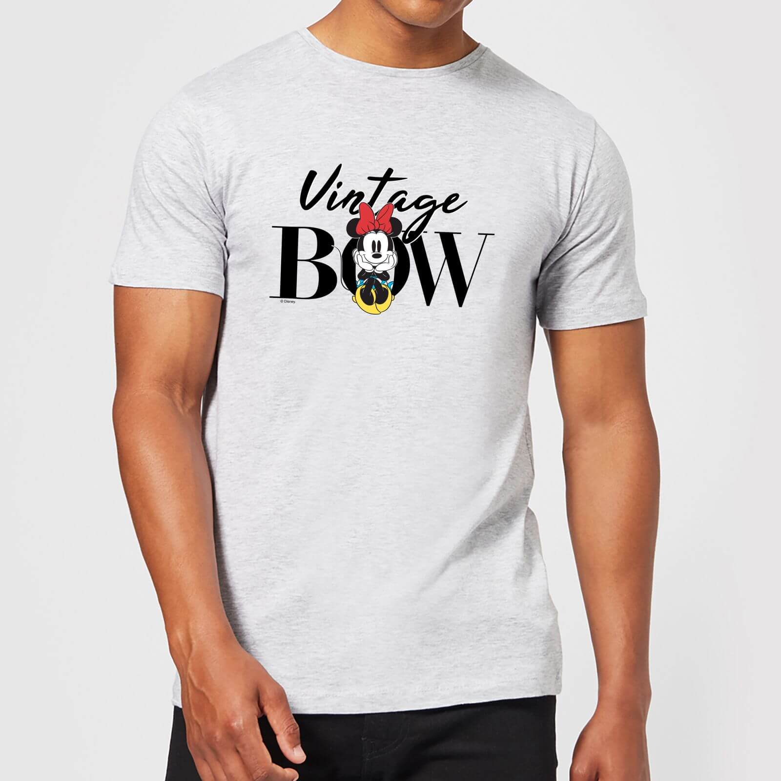 

Disney Minnie Mouse Vintage Bow Men's T-Shirt - Grey - L - Gris