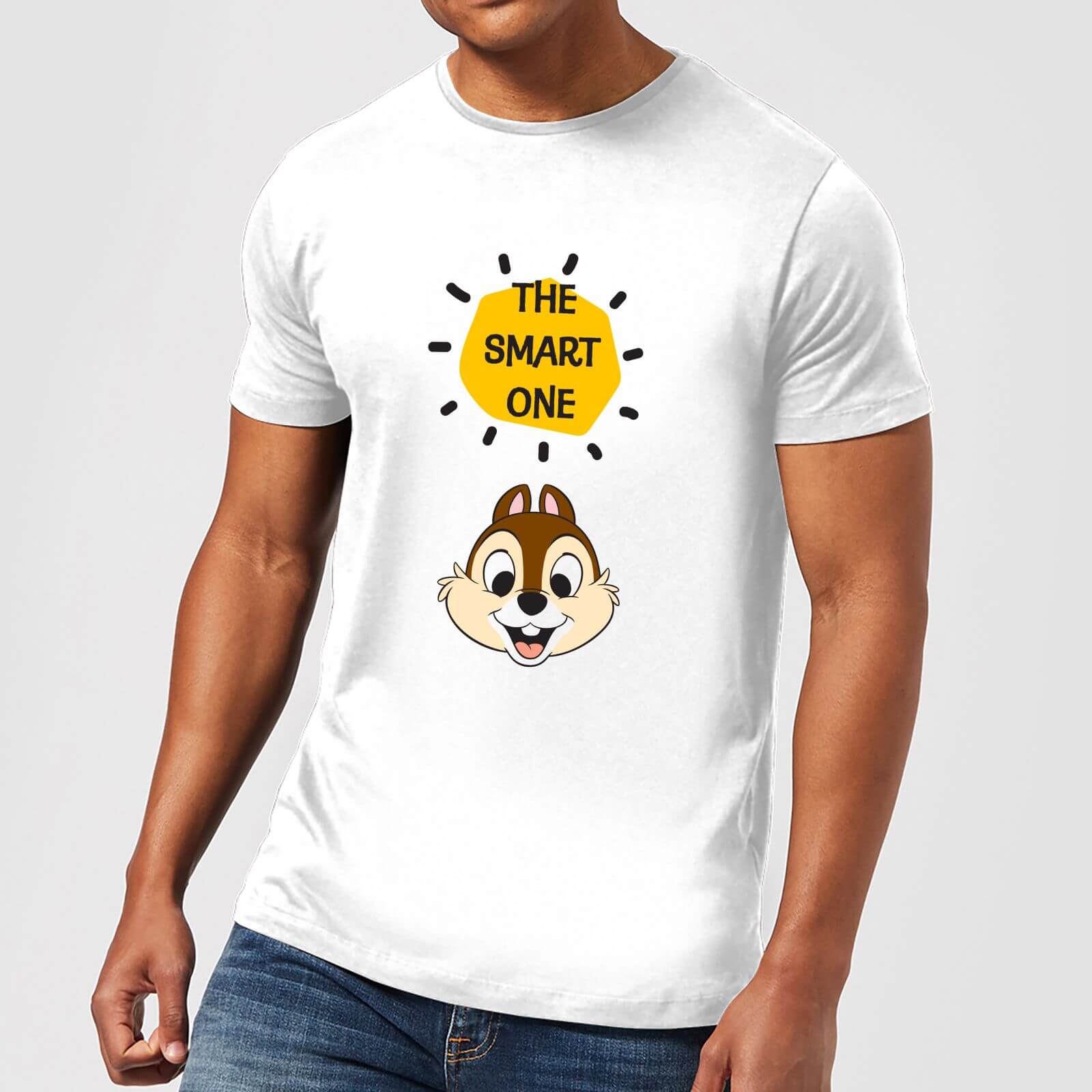Disney Chip 'N' Dale The Smart One Men's T-Shirt - White - L