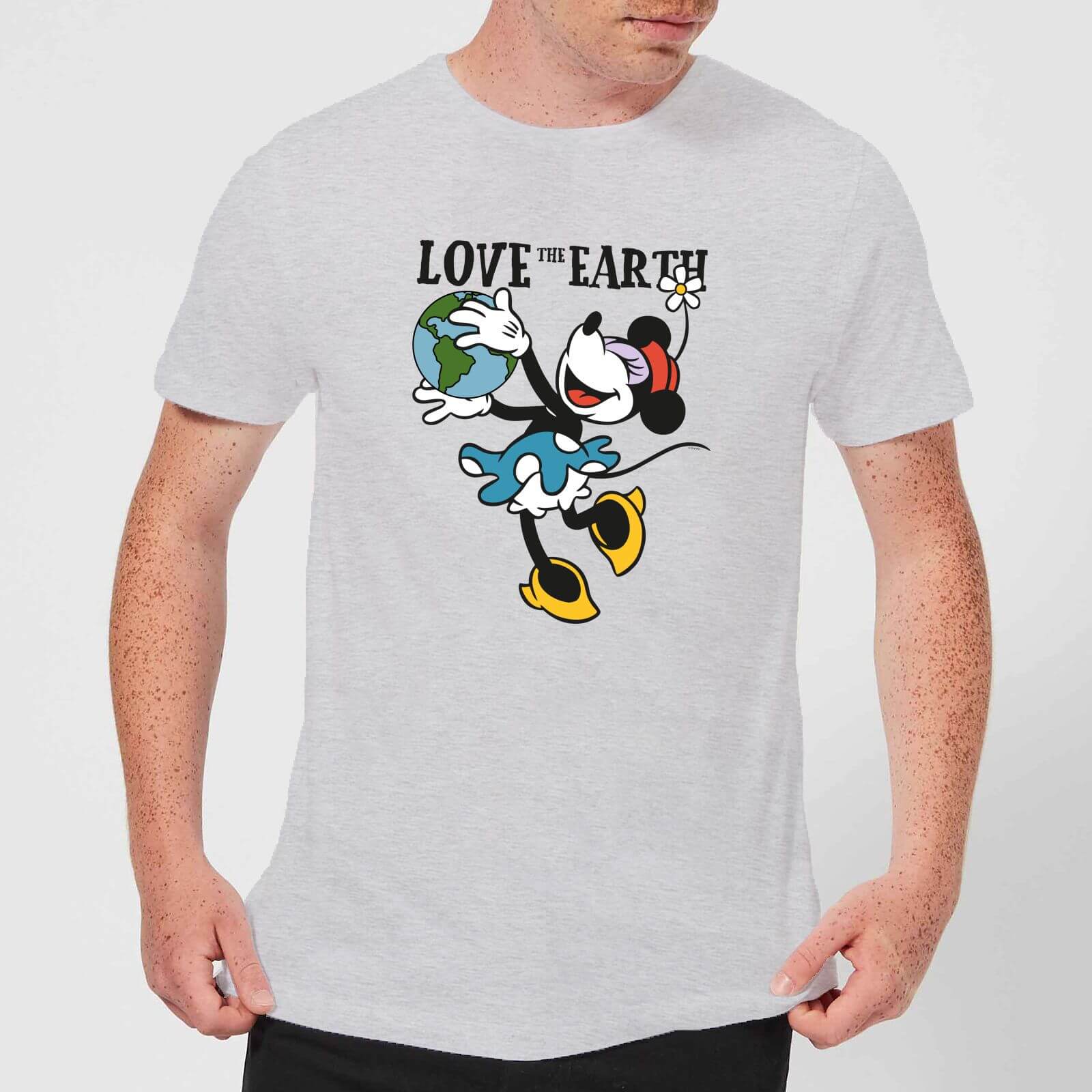 Disney Minnie Mouse Love The Earth Herren T-Shirt - Grau - XS - Grau