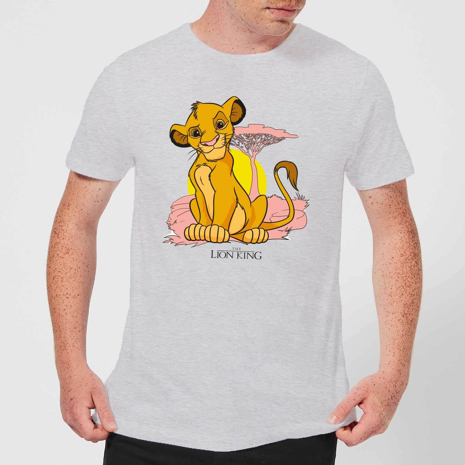 

Disney Lion King Simba Pastel Men's T-Shirt - Grey - M