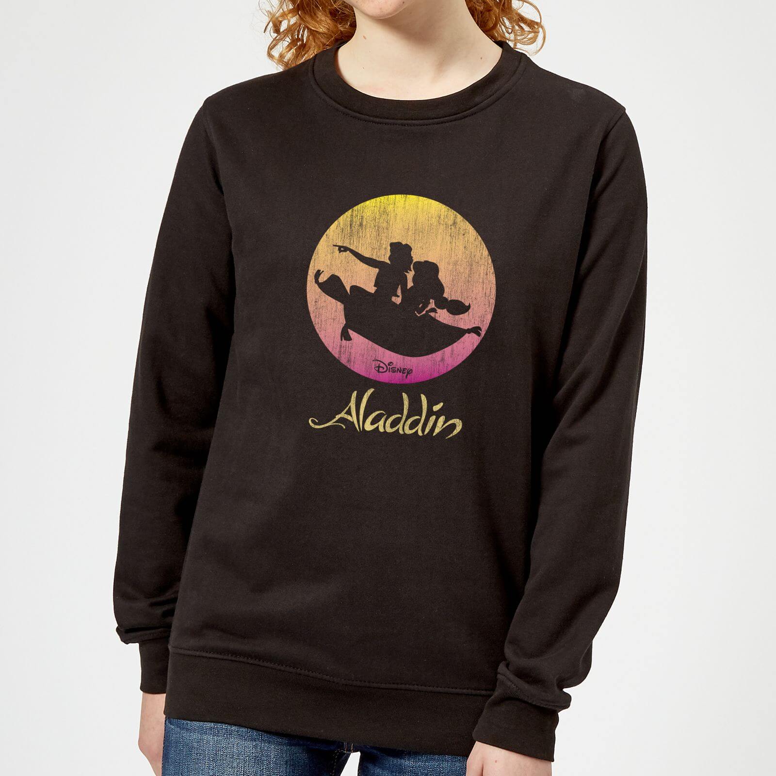 Disney Aladdin Flying Sunset Women's Sweatshirt - Black - XS