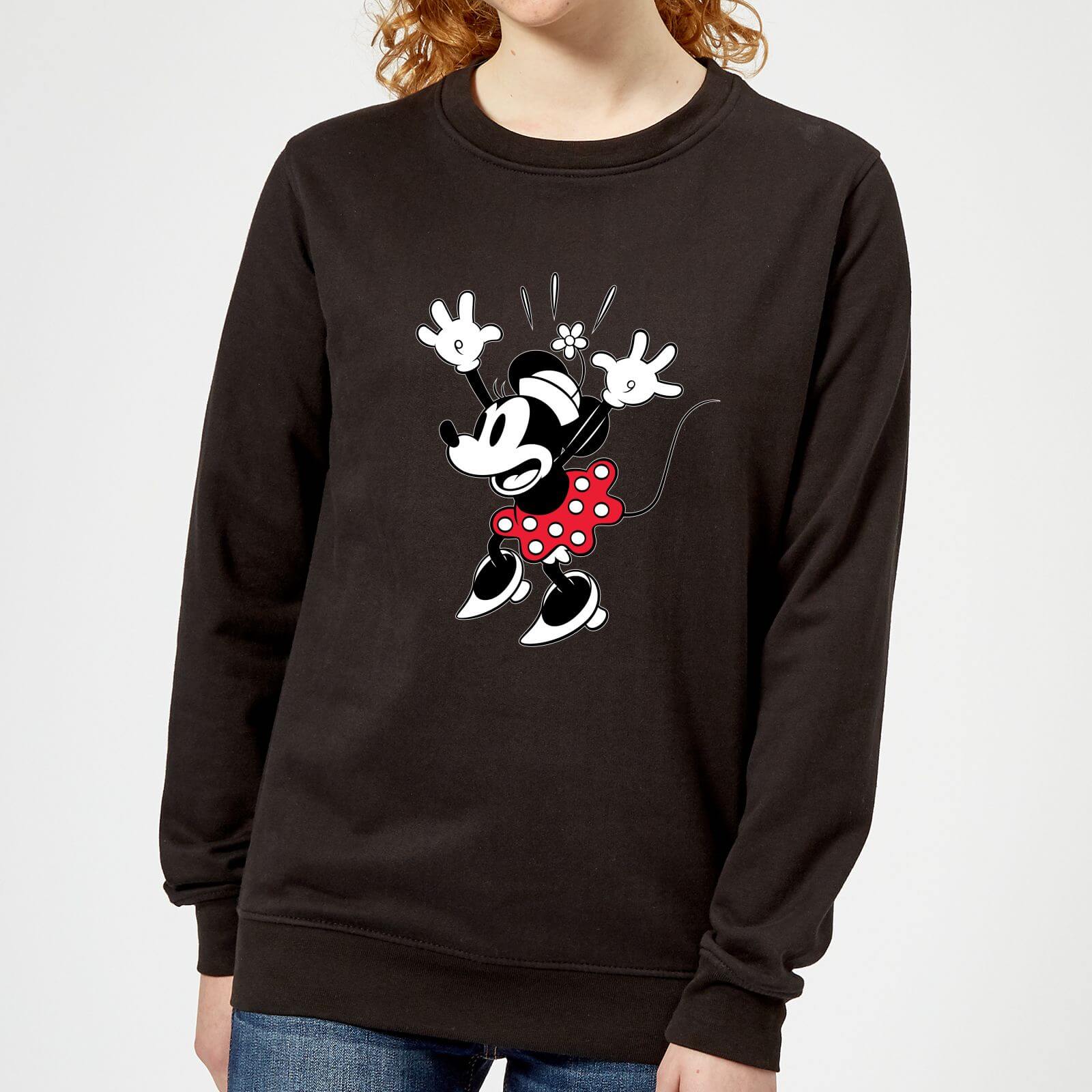 Disney Minnie Mouse Surprise Damen Sweatshirt - Schwarz - XS