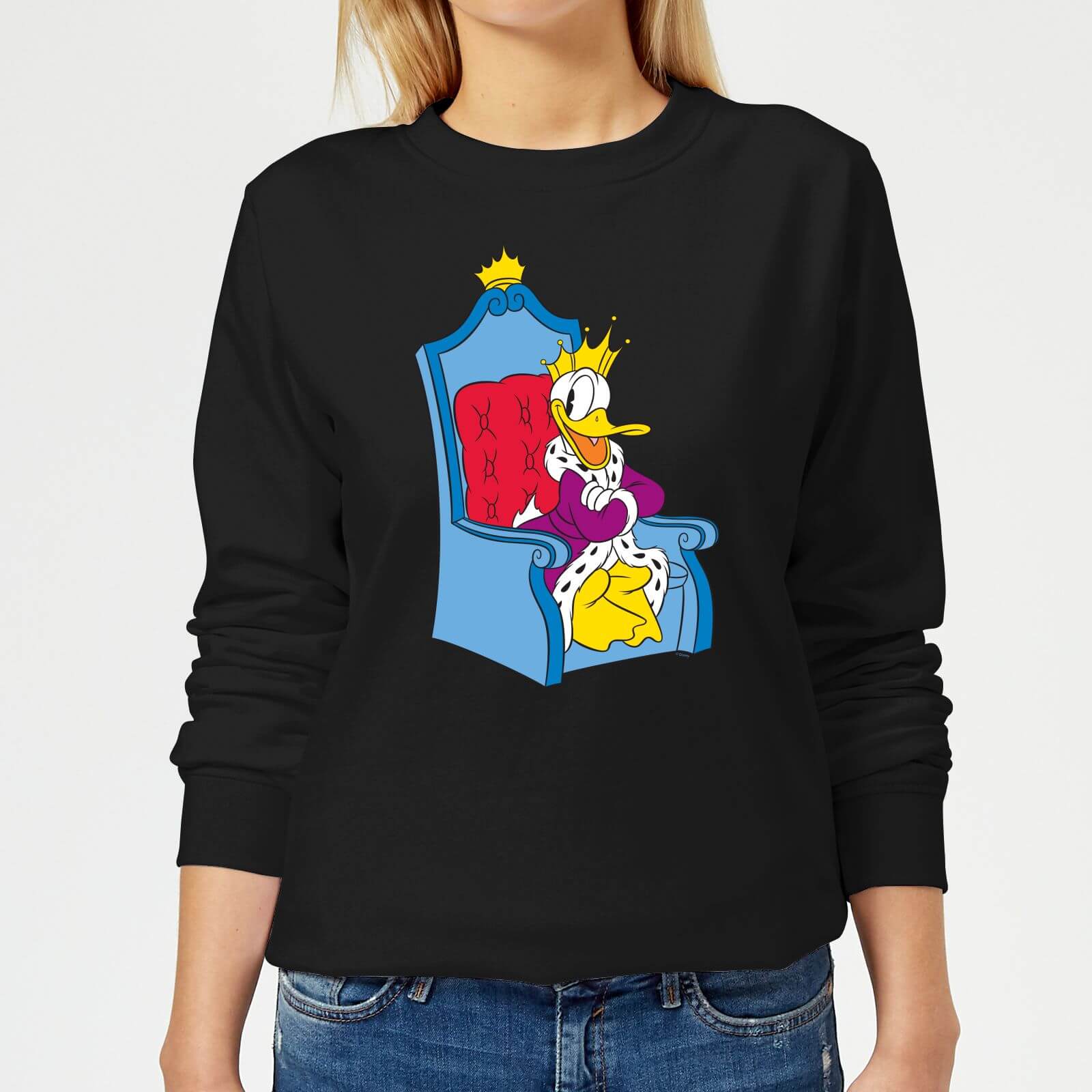 Disney King Donald Women's Sweatshirt - Black - L - Noir