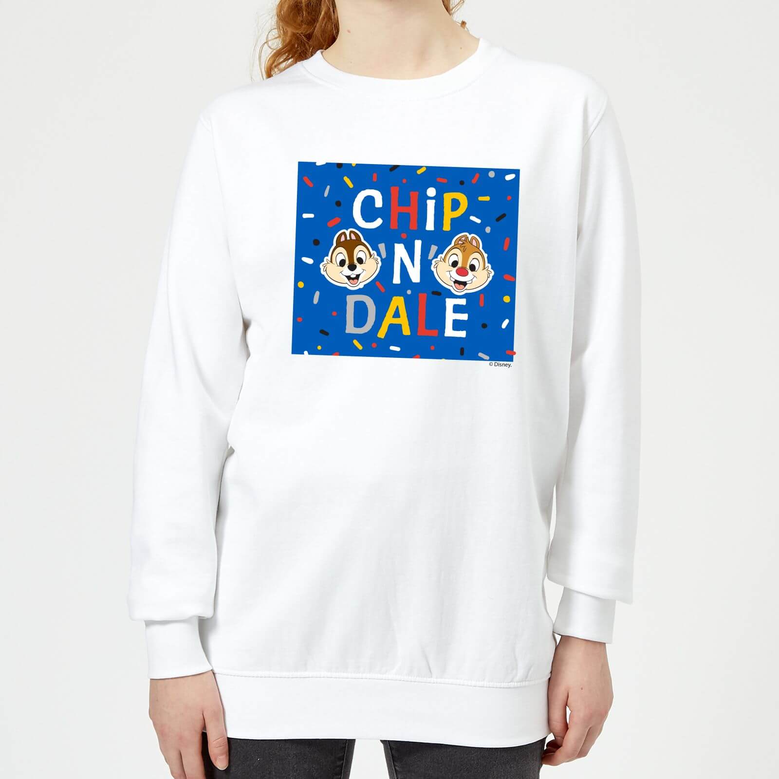 Disney Chip N' Dale Damen Sweatshirt - Weiß - XS