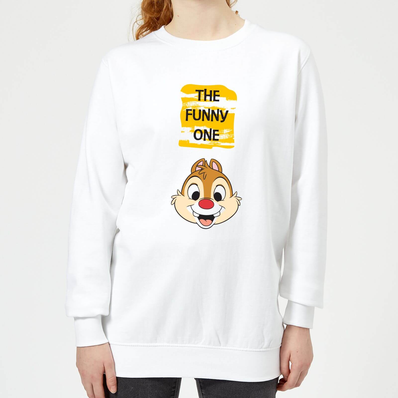 Disney Chip 'N' Dale The Funny One Damen Sweatshirt - Weiß - S