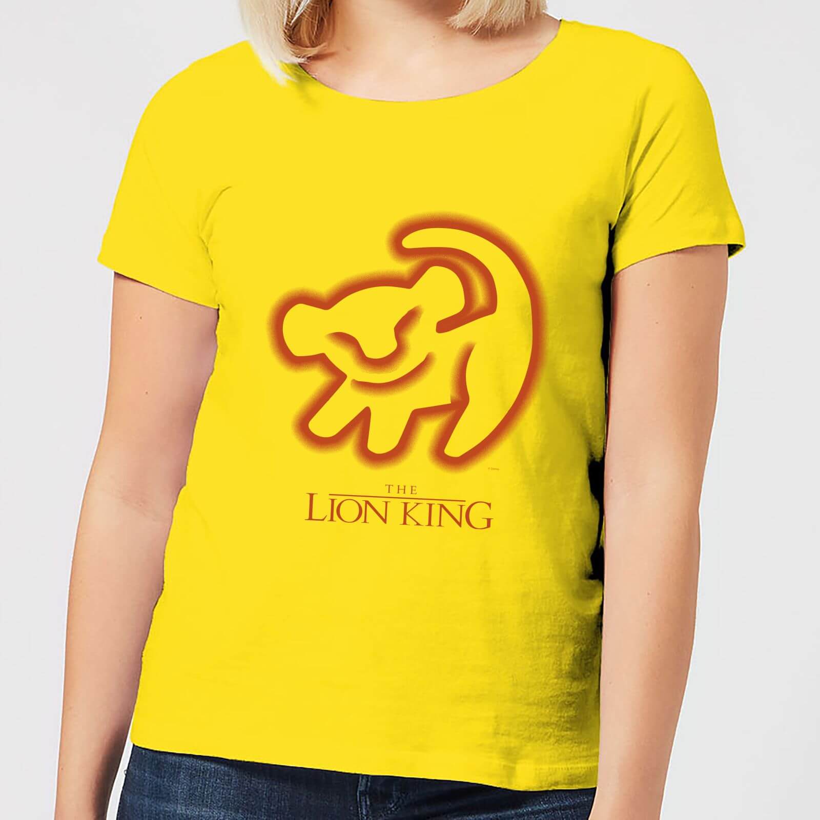 Disney lion king cave drawing women's t-shirt - yellow - xxl