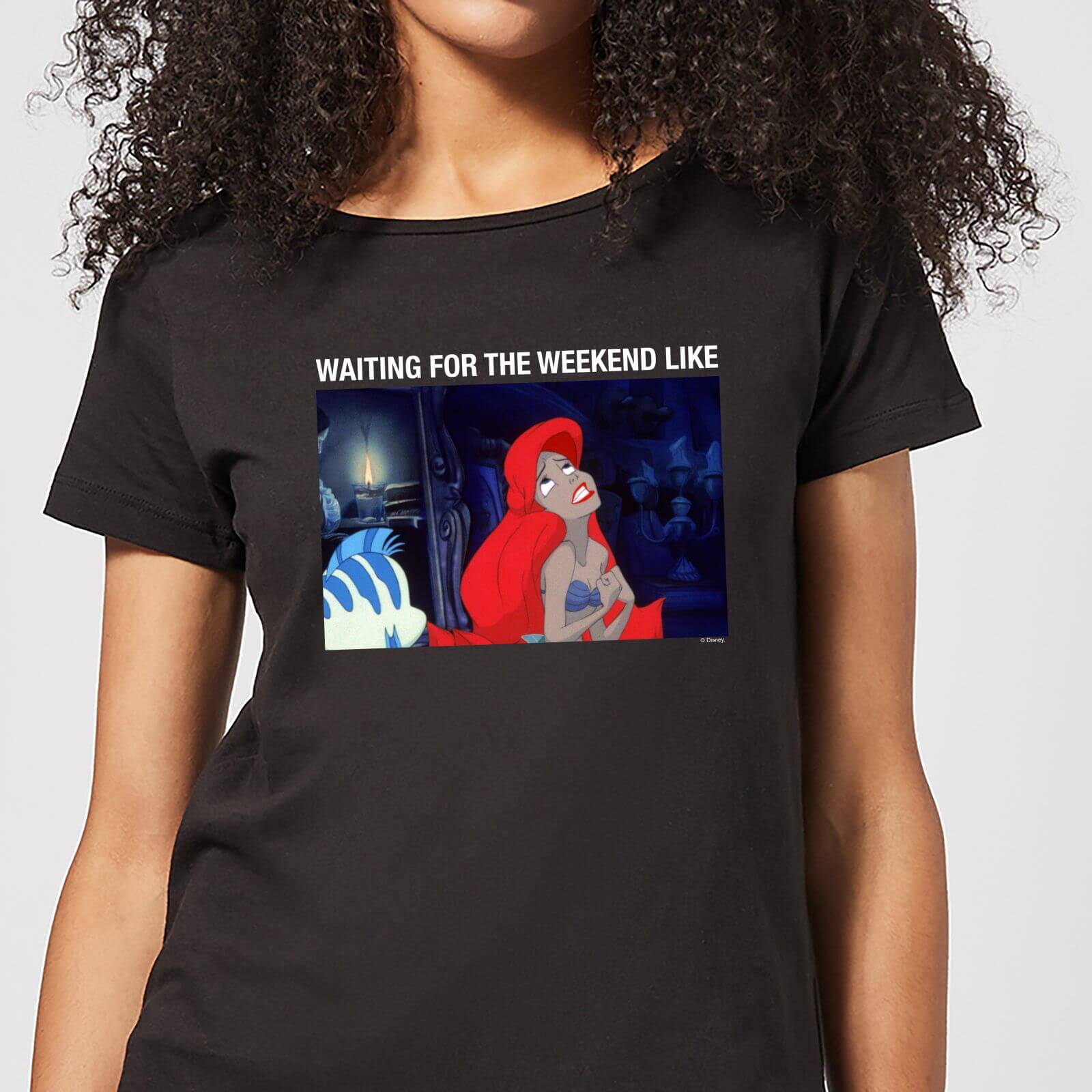 Disney The Little Mermaid Weekend Wait Women's T-Shirt - Black - S