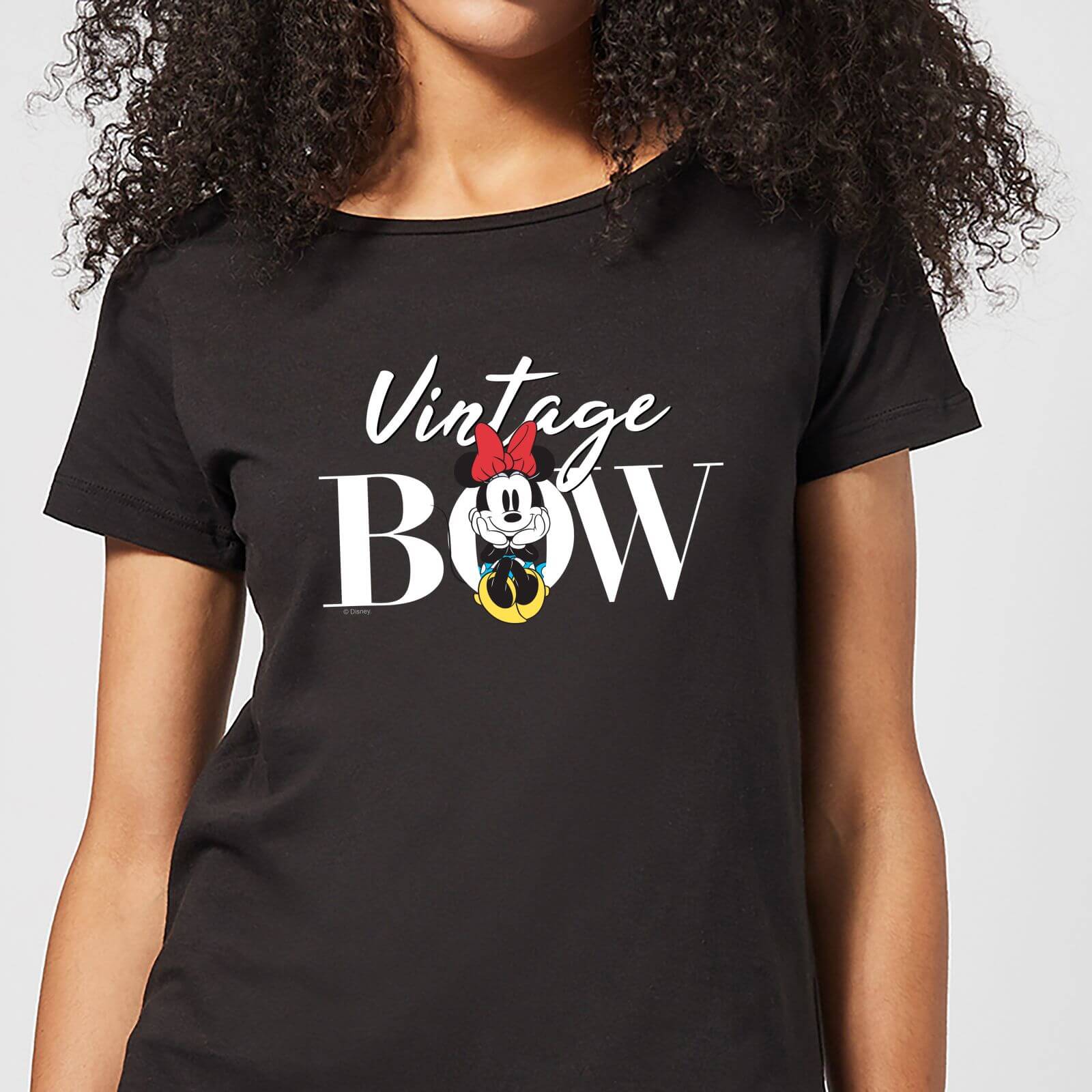 

Disney Minnie Mouse Vintage Bow Women's T-Shirt - Black - S
