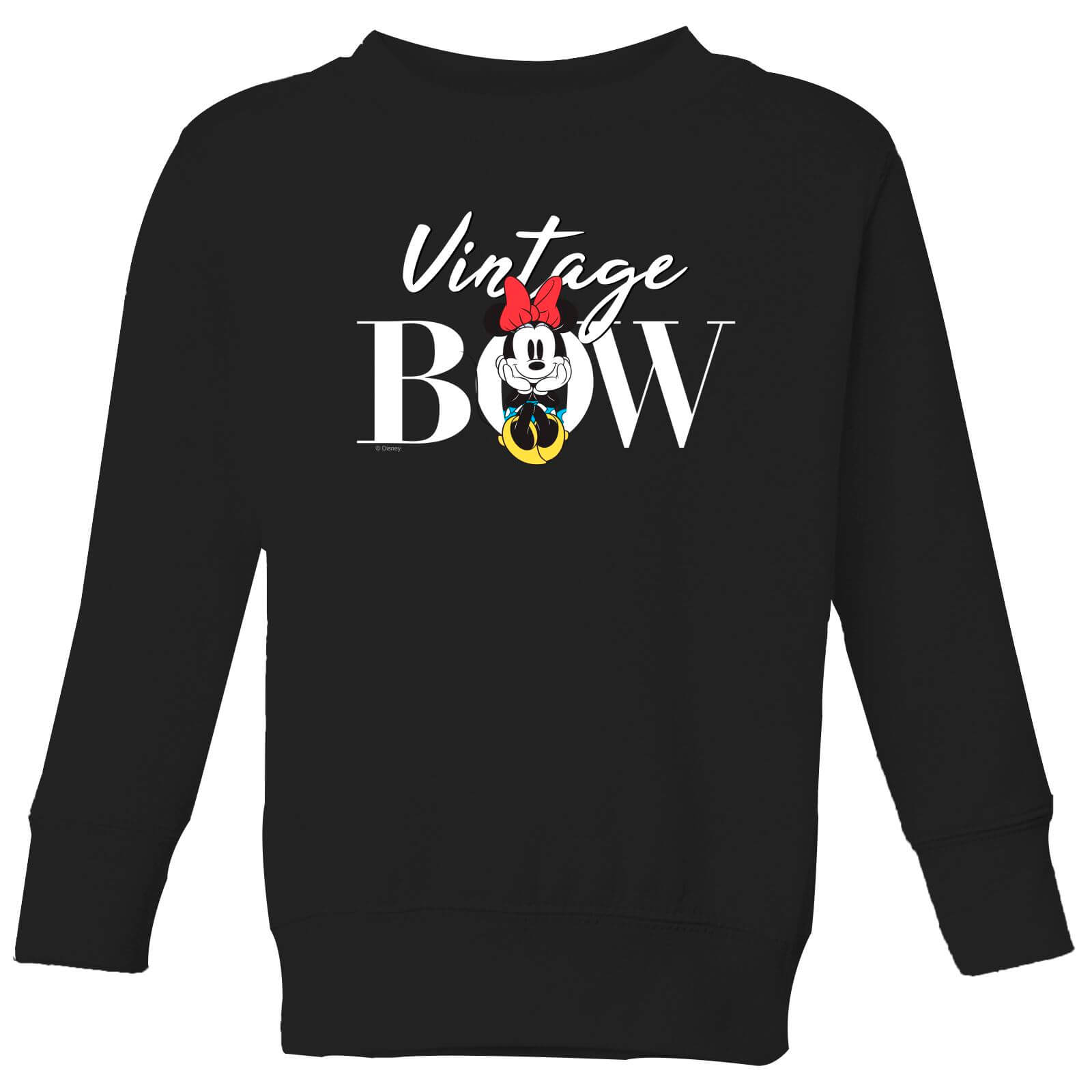 Disney Minnie Mouse Vintage Bow Kids' Sweatshirt - Black - 5-6 Years - Black