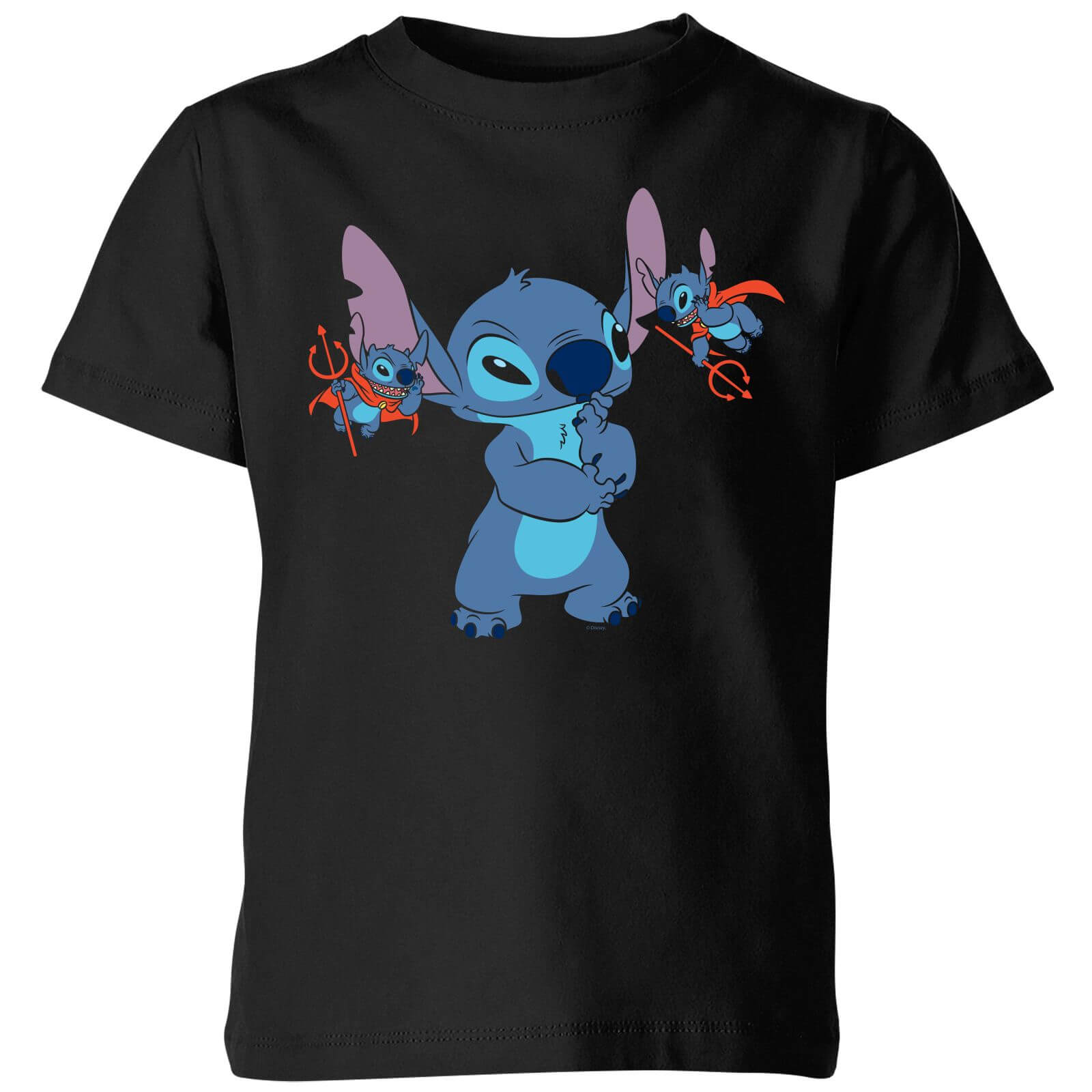 Disney Lilo And Stitch Little Devils Kids' T-Shirt - Black - 11-12 Years