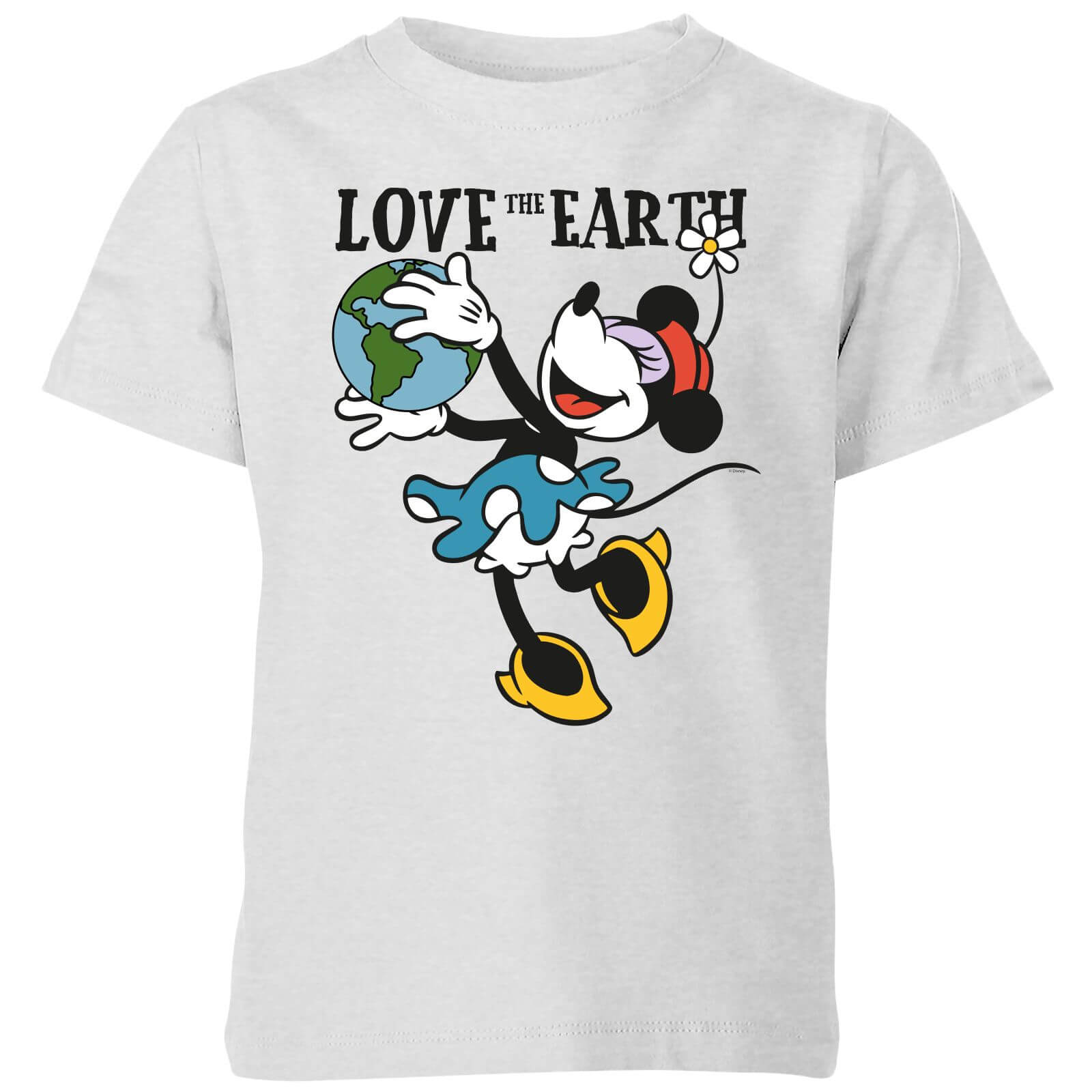 Disney Minnie Mouse Love The Earth Kinder T-Shirt - Grau - 3-4 Jahre