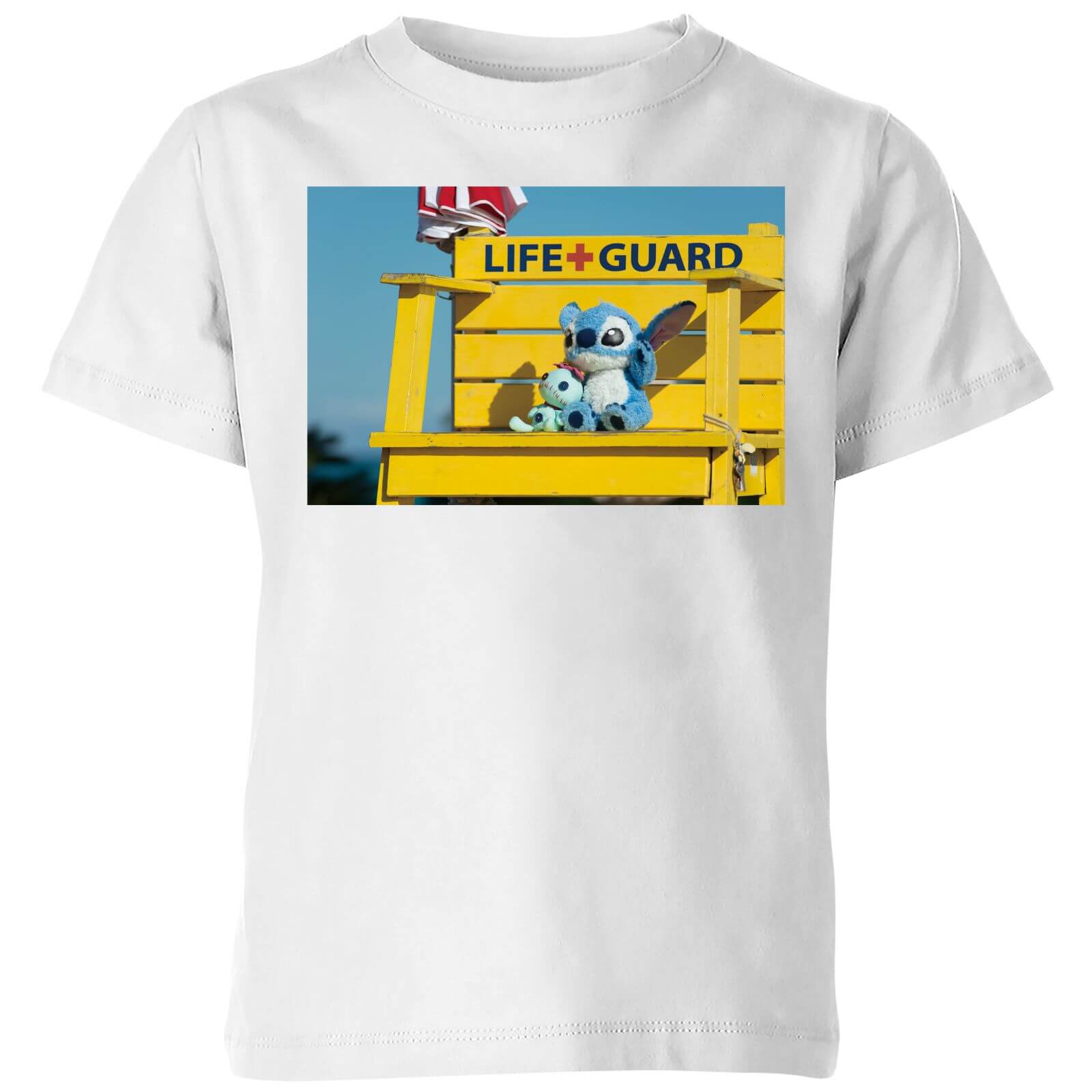 Disney Lilo And Stitch Life Guard Kids%27 T-Shirt - White - 11-12 Years - White