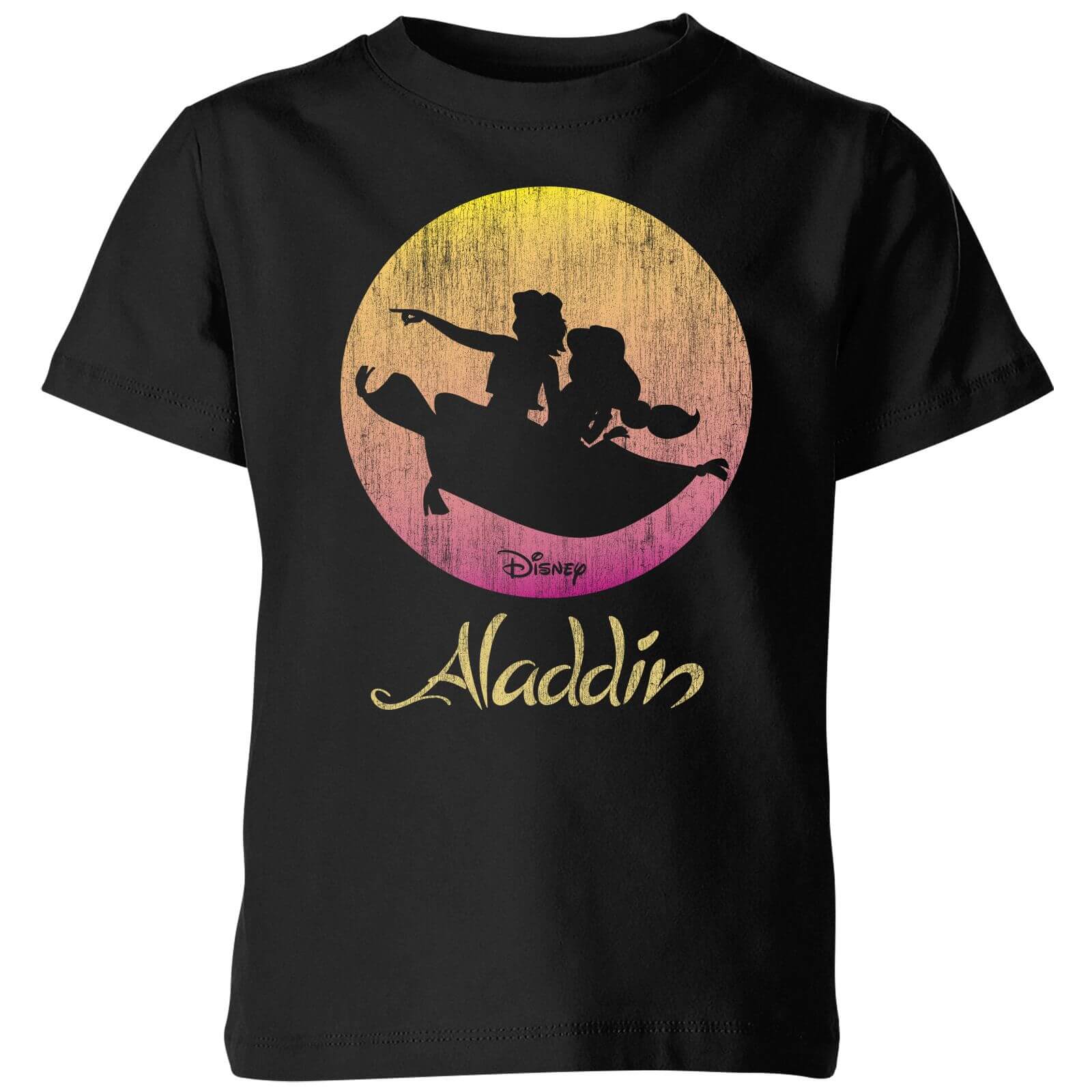 

Disney Aladdin Flying Sunset Kids' T-Shirt - Black - 3-4 Anni