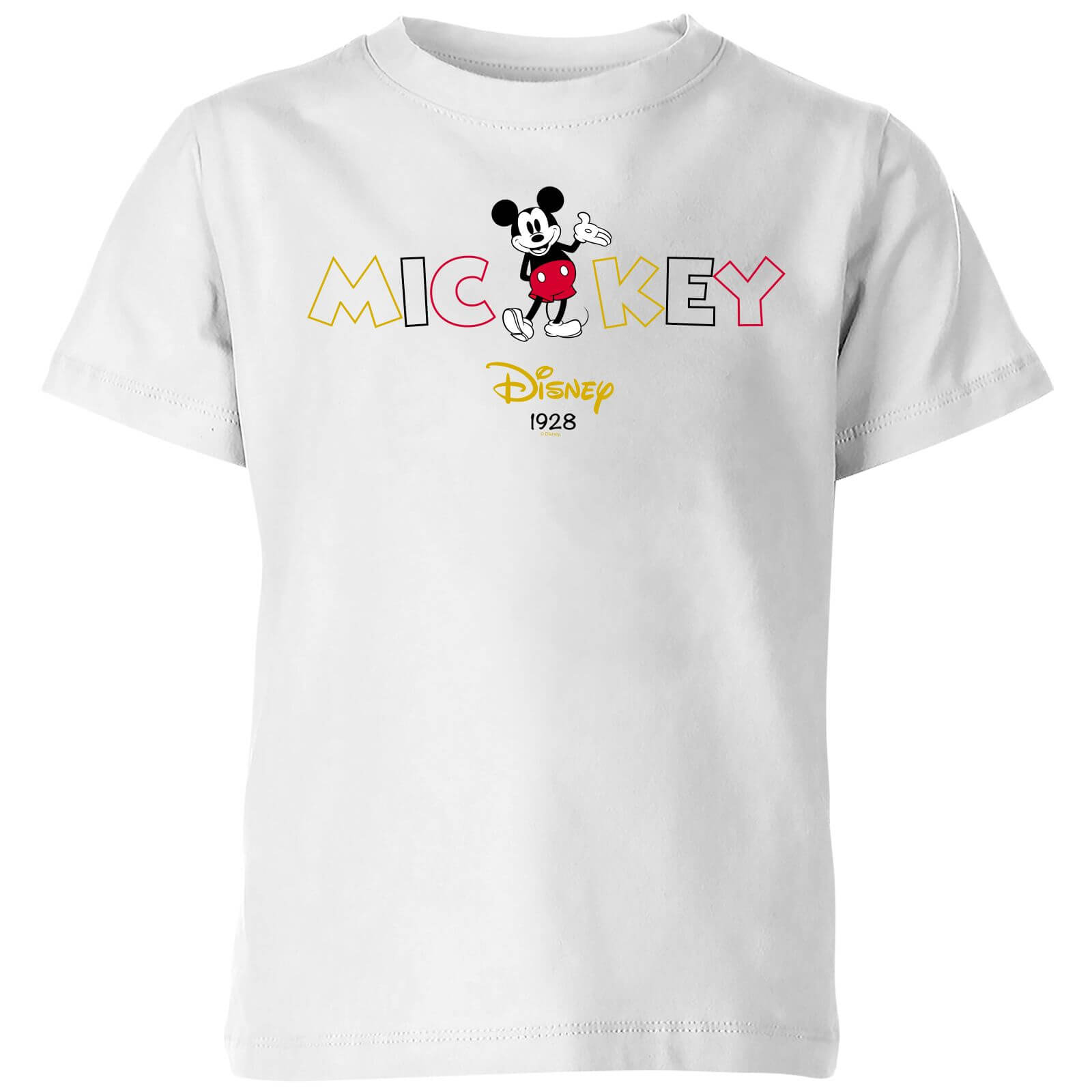 

Disney Mickey Mouse Disney Wording Kids' T-Shirt - White - 7-8 Anni