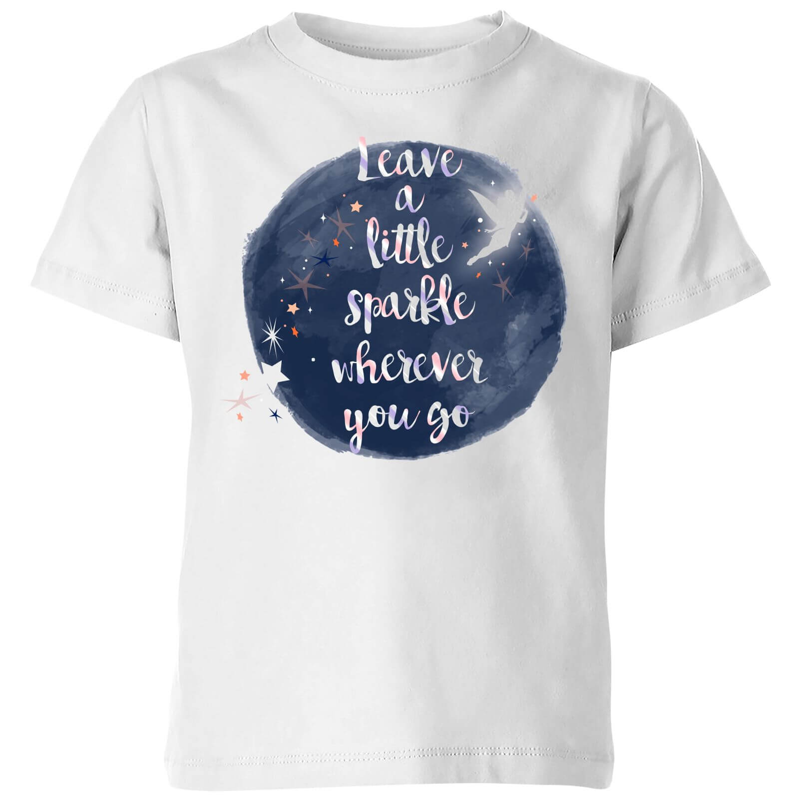 Disney Leave A Little Sparkle Kids' T-Shirt - White - 11-12 Years