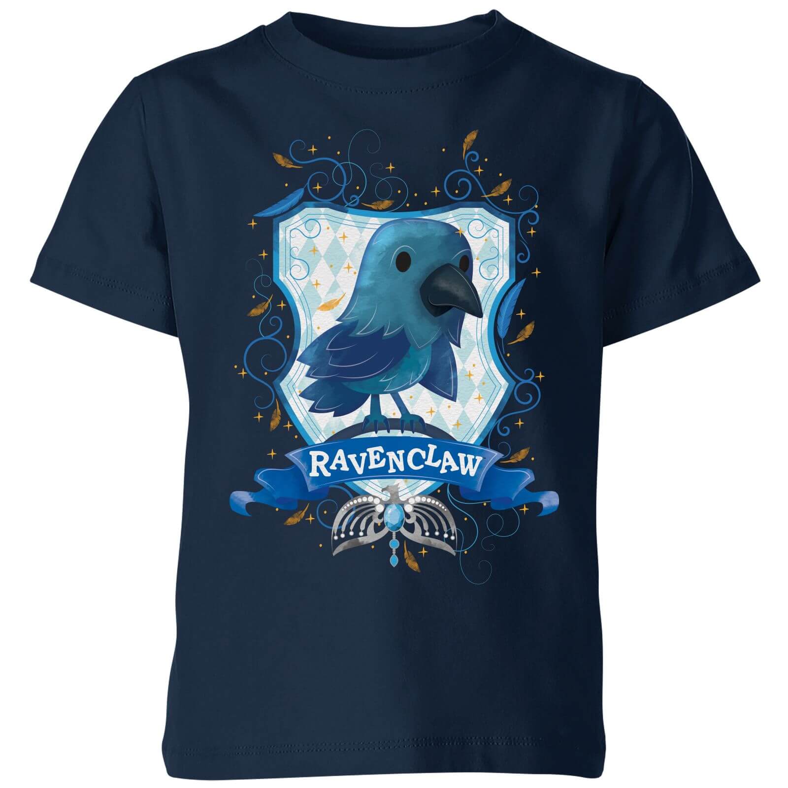 Harry Potter Kids Ravenclaw Crest Kids' T-Shirt - Navy - 5-6 ans
