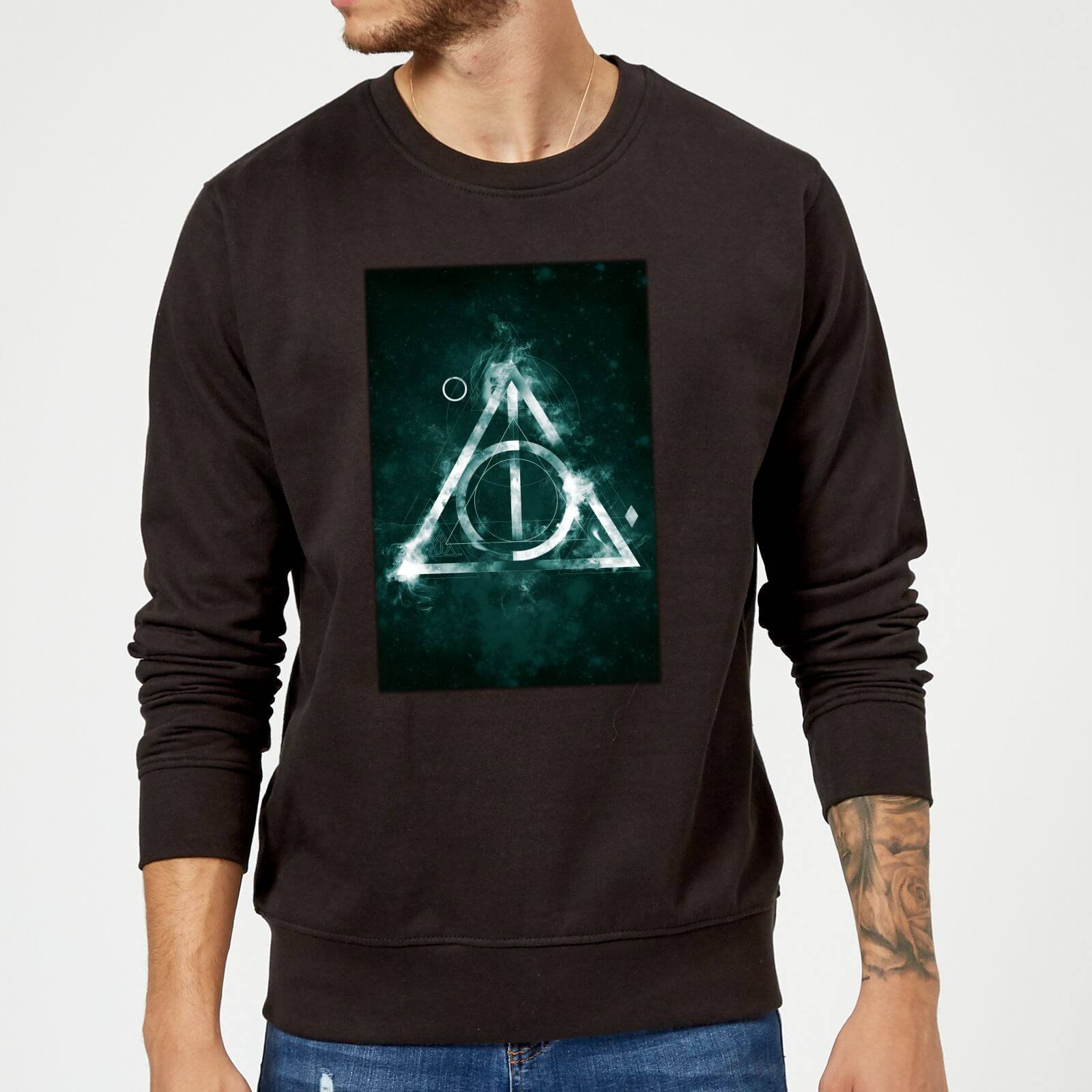 Harry Potter Hallows Painted Sweatshirt - Black - XL - Black