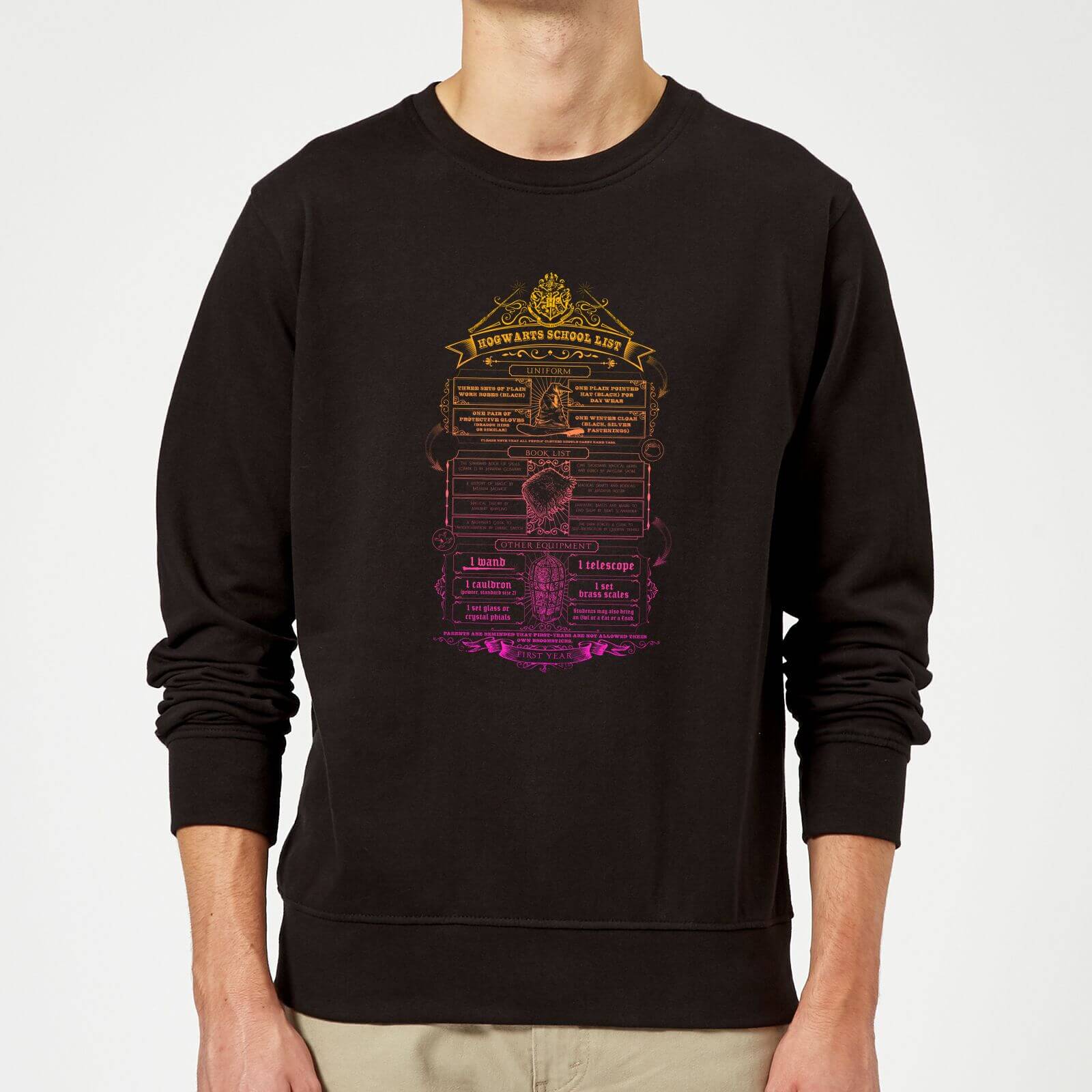 Felpa Harry Potter School List - Nero - XXL - Nero