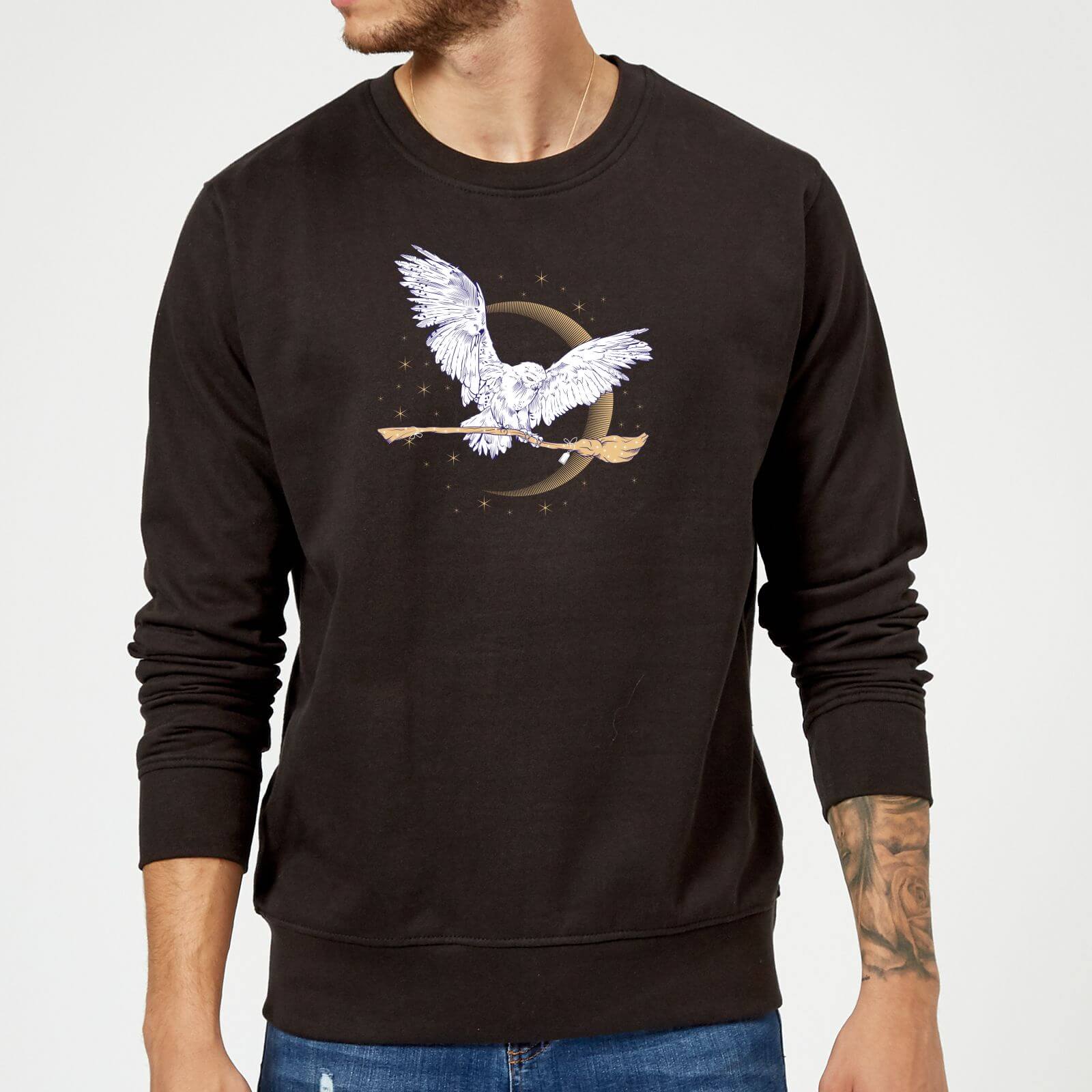 Harry Potter Hedwig Broom Sweatshirt - Black - S