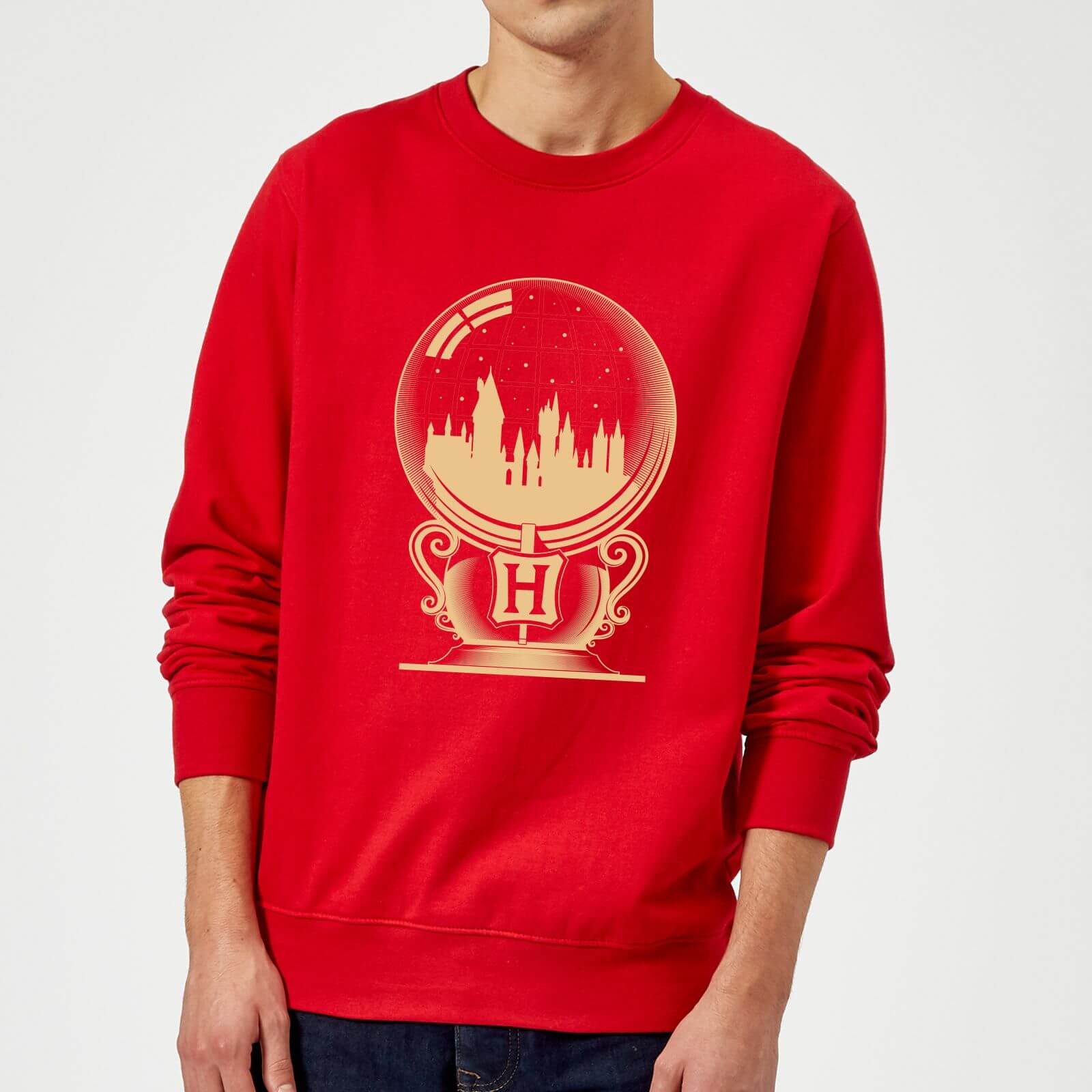 Harry Potter Hogwarts Snowglobe Sweatshirt - Red - L