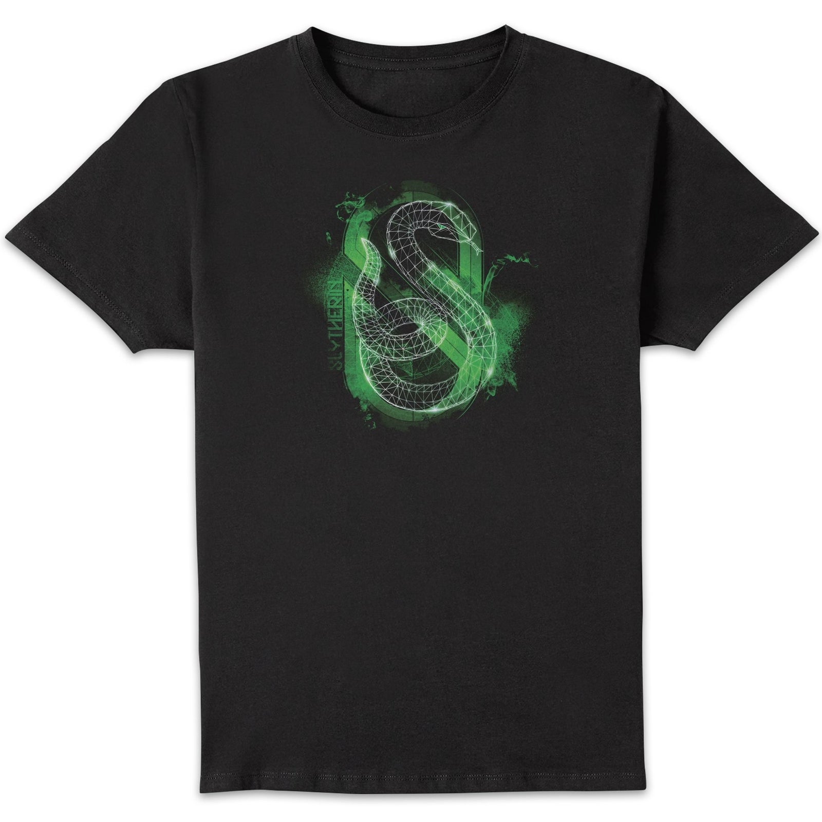 Harry Potter Slytherin Geometric Men's T-Shirt - Black - XXL