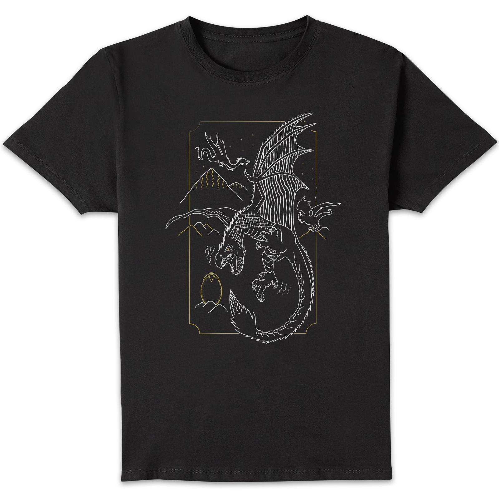 Harry Potter Hungarian Horntail Dragon Men's T-Shirt - Black - XXL