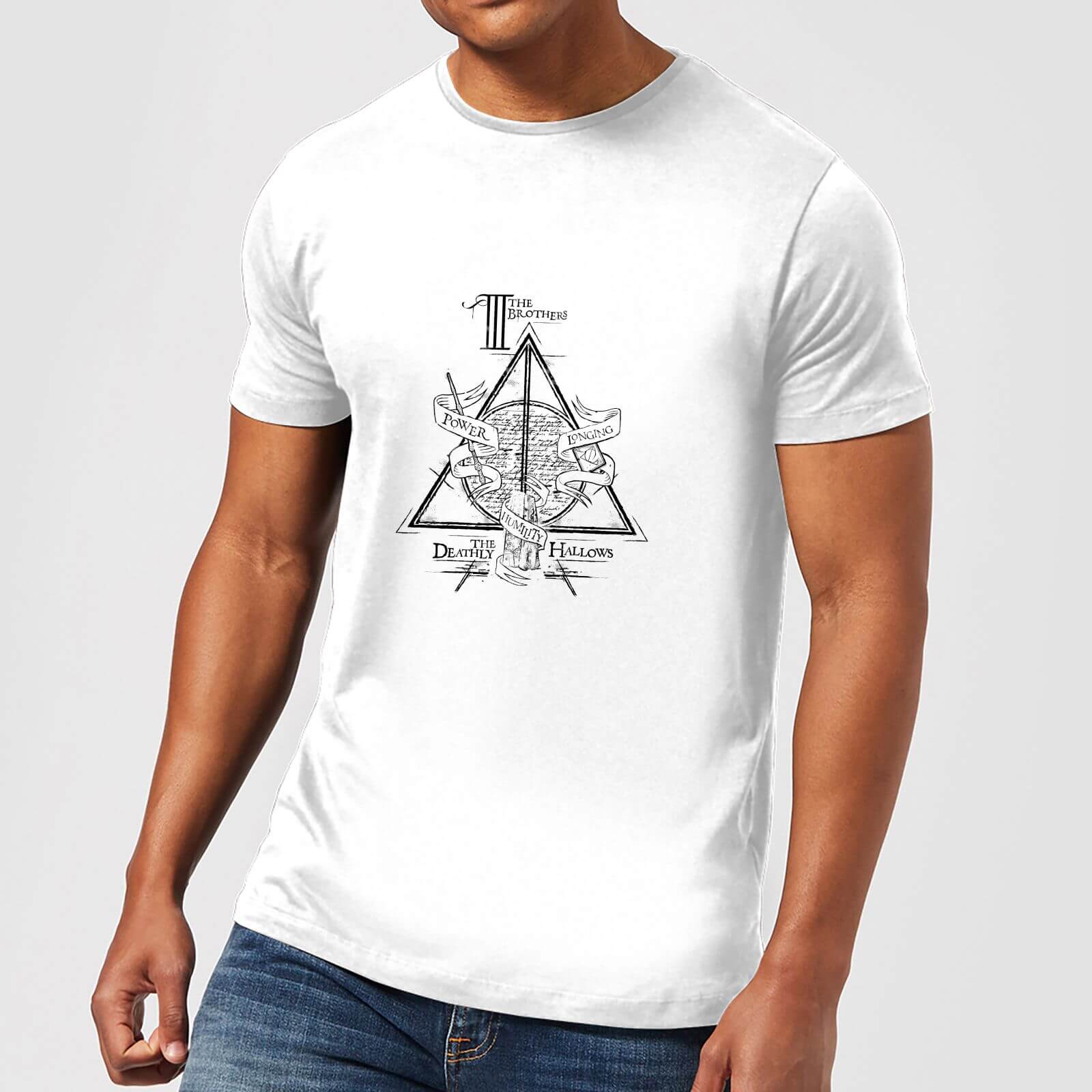 T-Shirt Harry Potter Three Dragons White - Bianco - Uomo - L