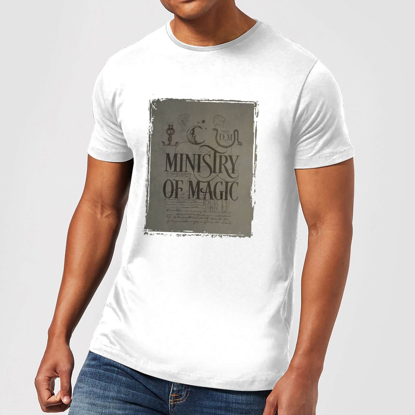 T-Shirt Harry Potter Ministry Of Magic - Bianco - Uomo - S - Bianco