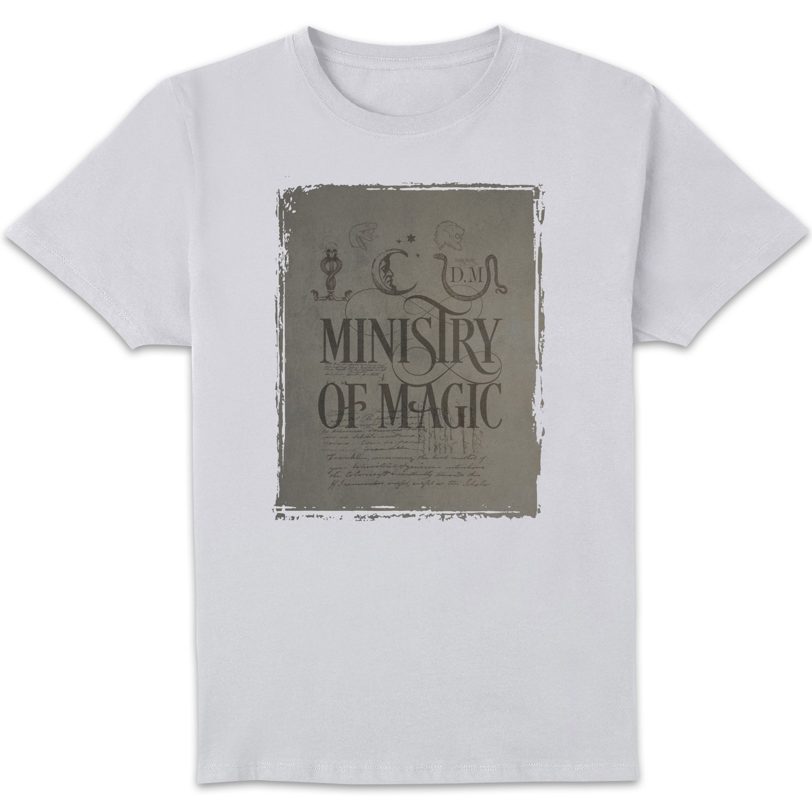 Harry Potter Ministry Of Magic Men's T-Shirt - White - XL