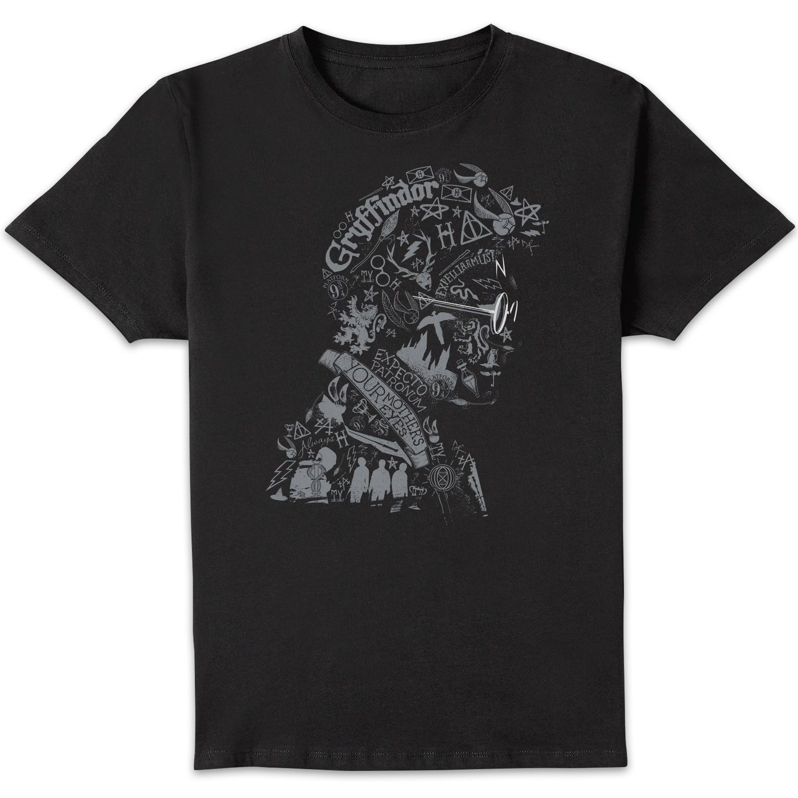 Harry Potter Harry Potter Head Men's T-Shirt - Black - S