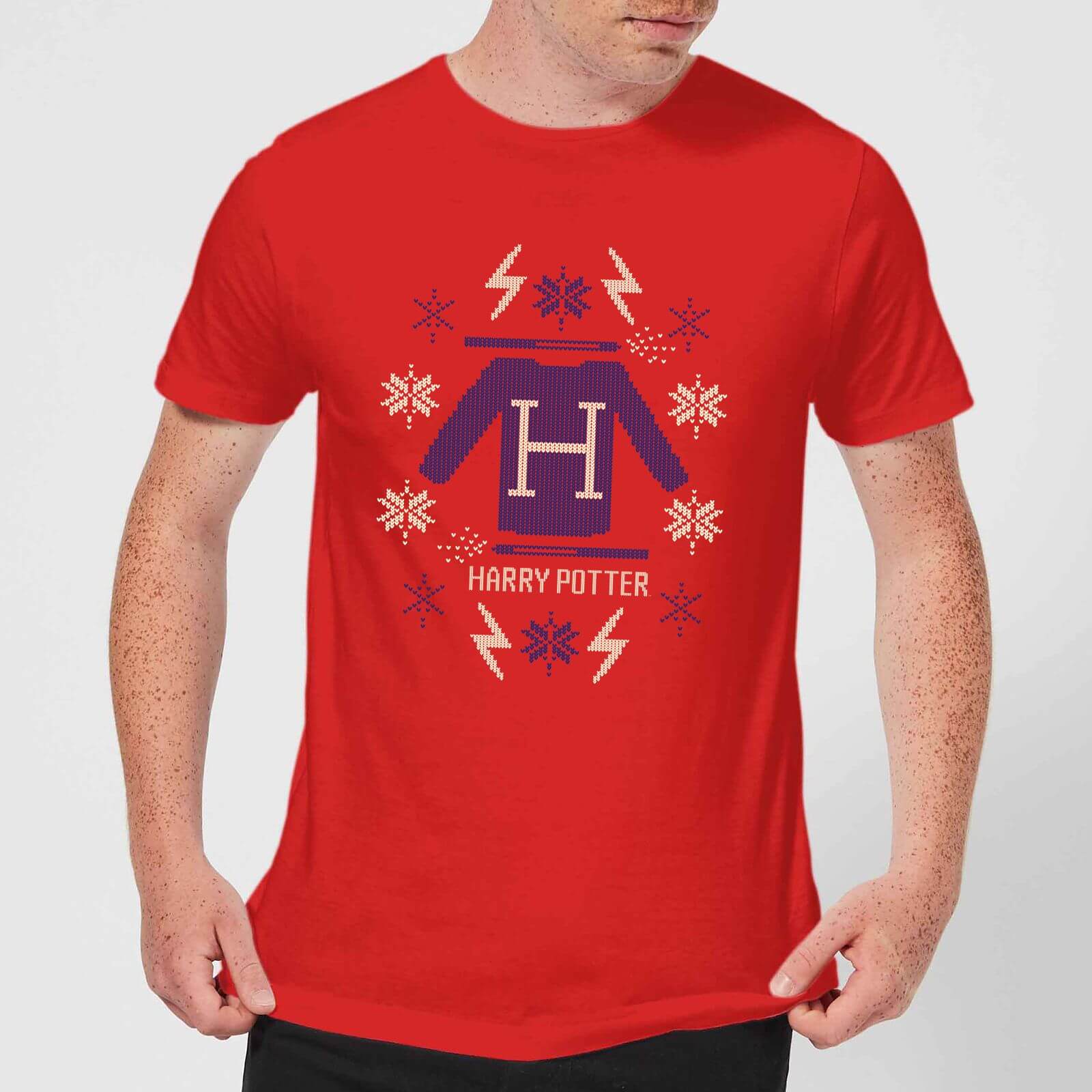 

T-Shirt Harry Potter Christmas Sweater - Rosso - Uomo - L - Rosso