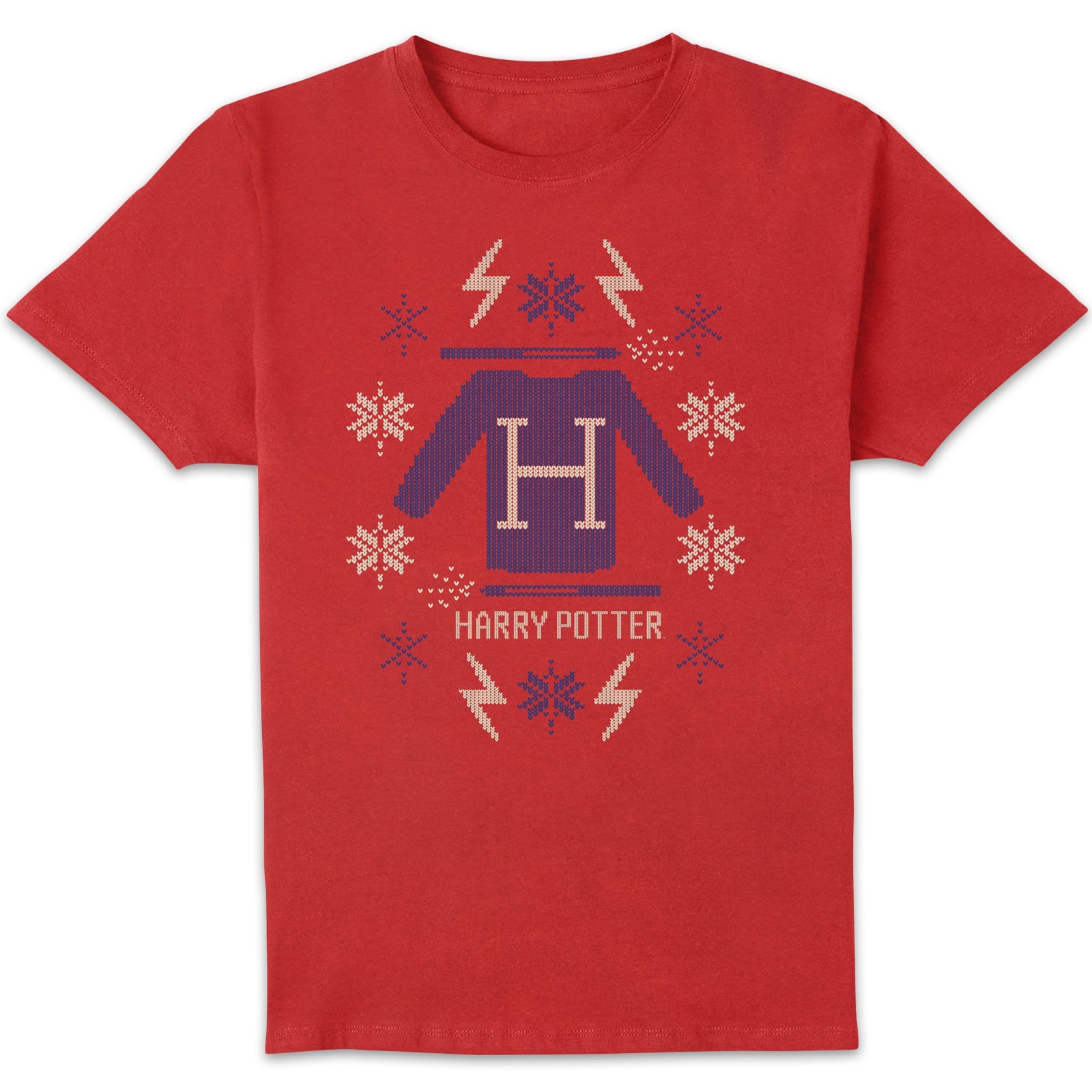 Harry Potter Christmas Sweater Men's T-Shirt - Red - M