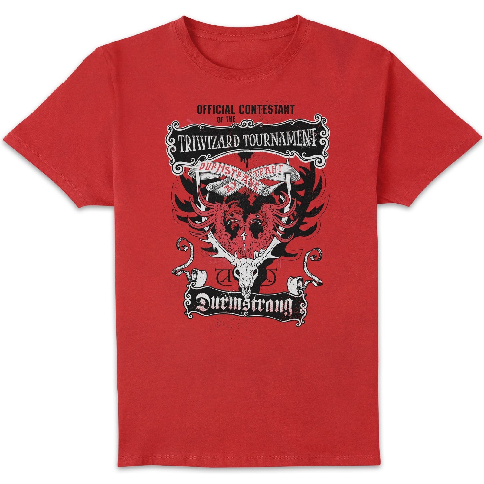 Harry Potter Triwizard Tournament Durmstrang Men's T-Shirt - Red - S