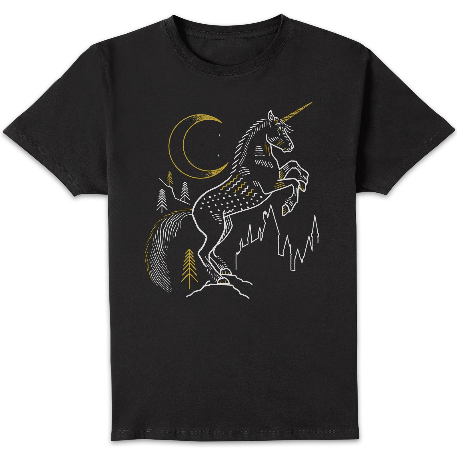 Harry Potter Unicorn Men's T-Shirt - Black - L