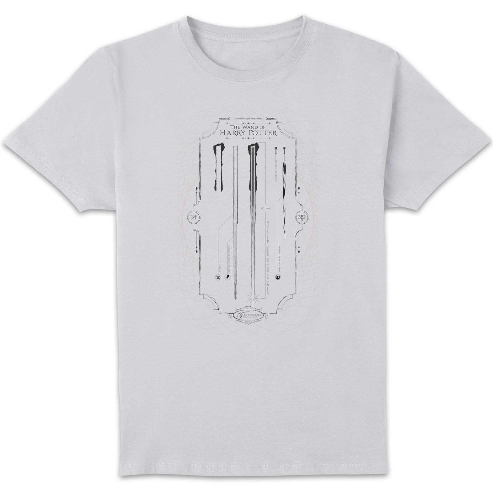 Harry Potter Wand Of Harry Potter Men's T-Shirt - White - XL