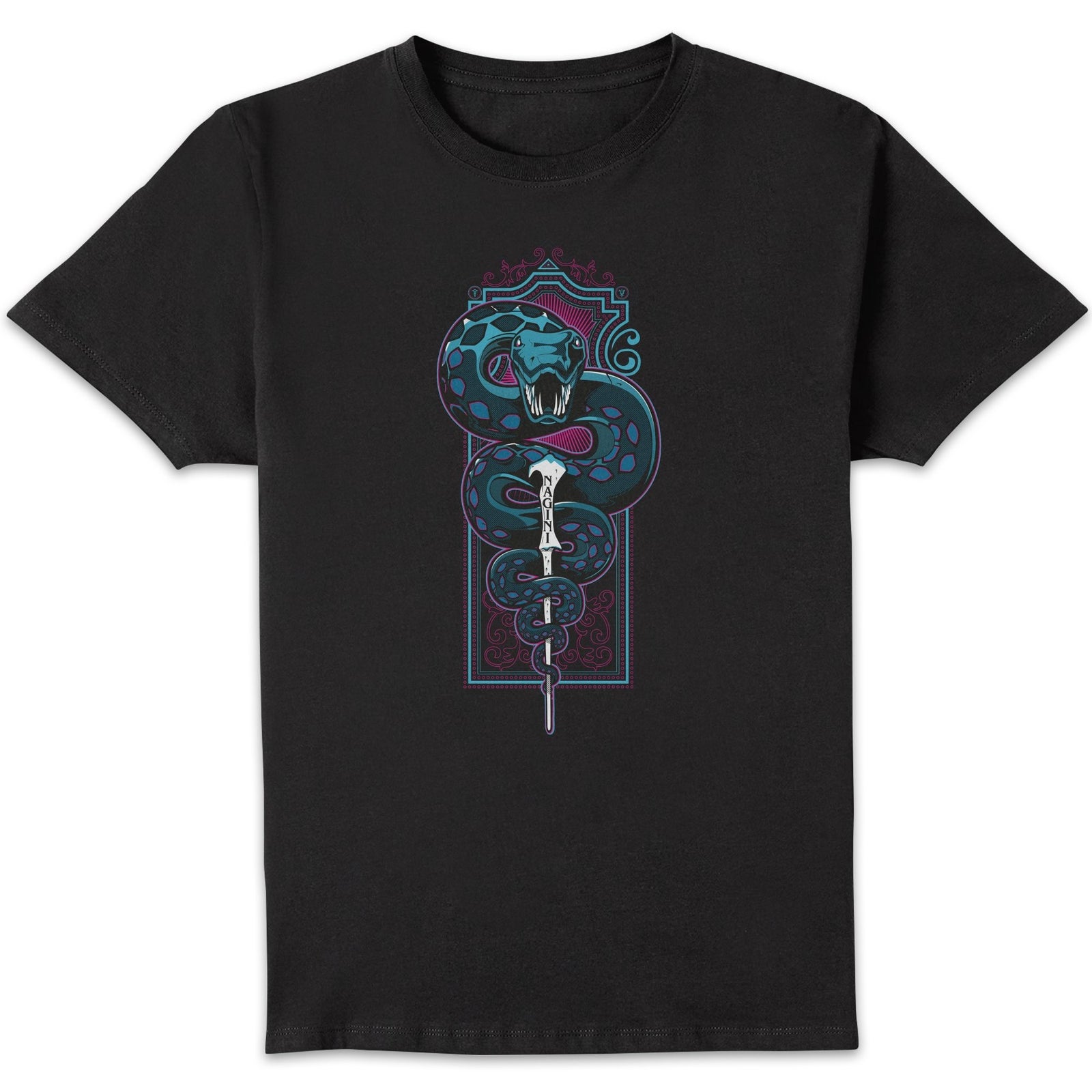 Harry Potter Nagini Neon Men's T-Shirt - Black - S