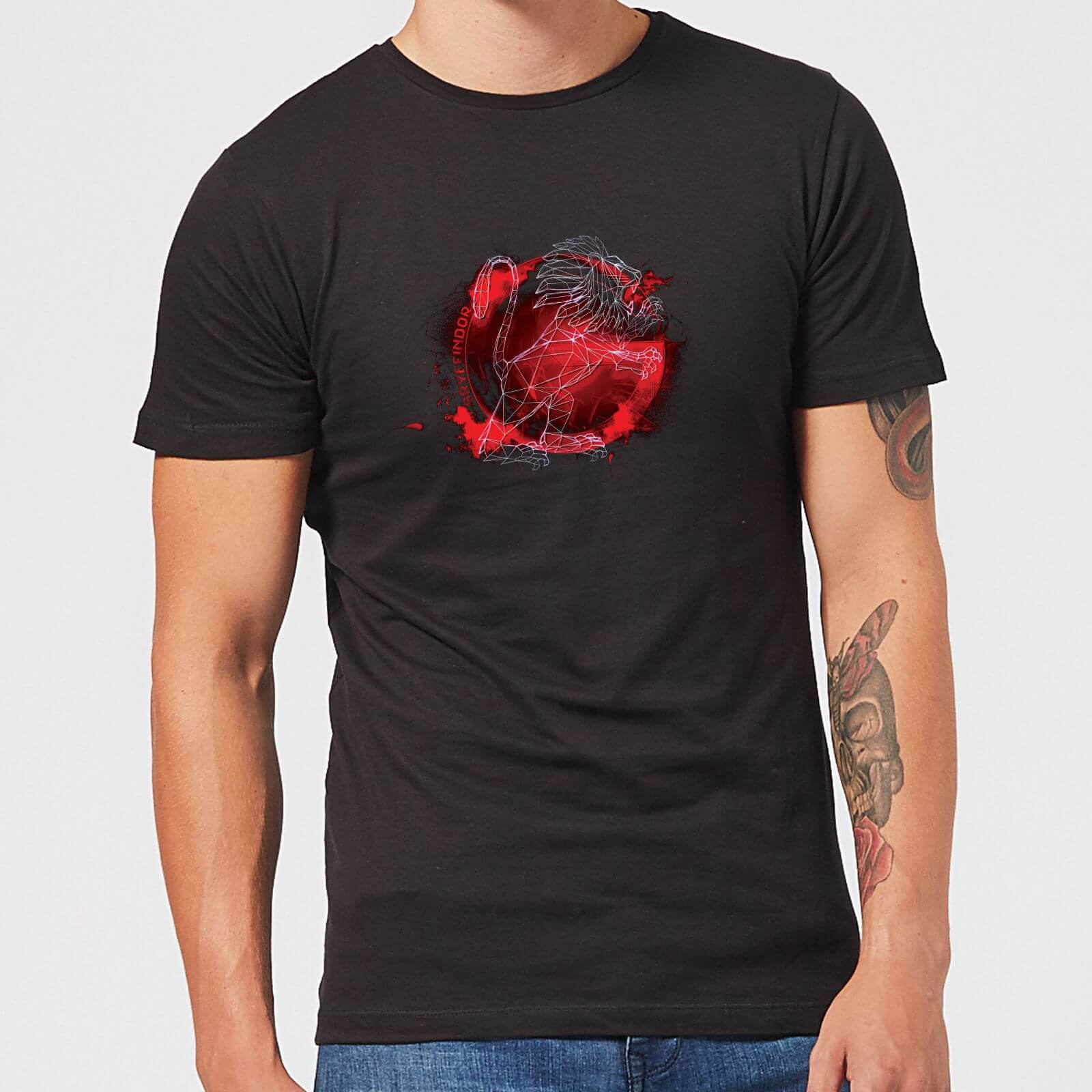 T-Shirt Harry Potter Grifondoro Geometric - Nero - Uomo - M