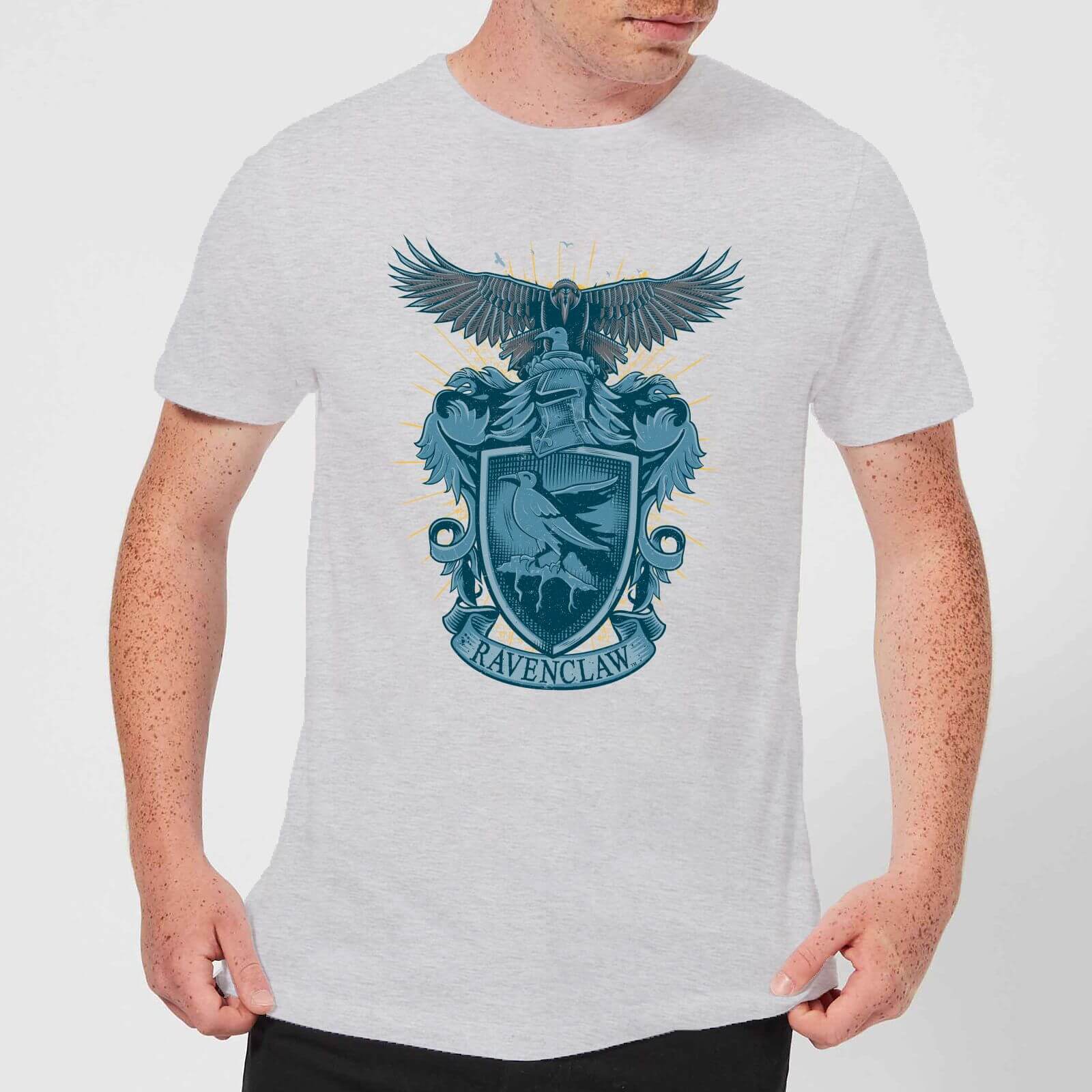 

Harry Potter Ravenclaw Drawn Crest Men's T-Shirt - Grey - L