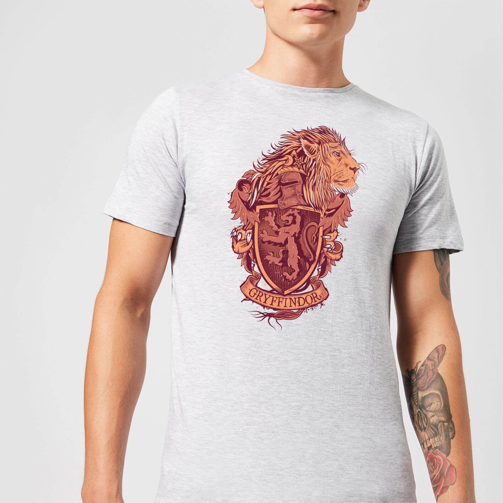 

Harry Potter Gryffindor Drawn Crest Men's T-Shirt - Grey - XS