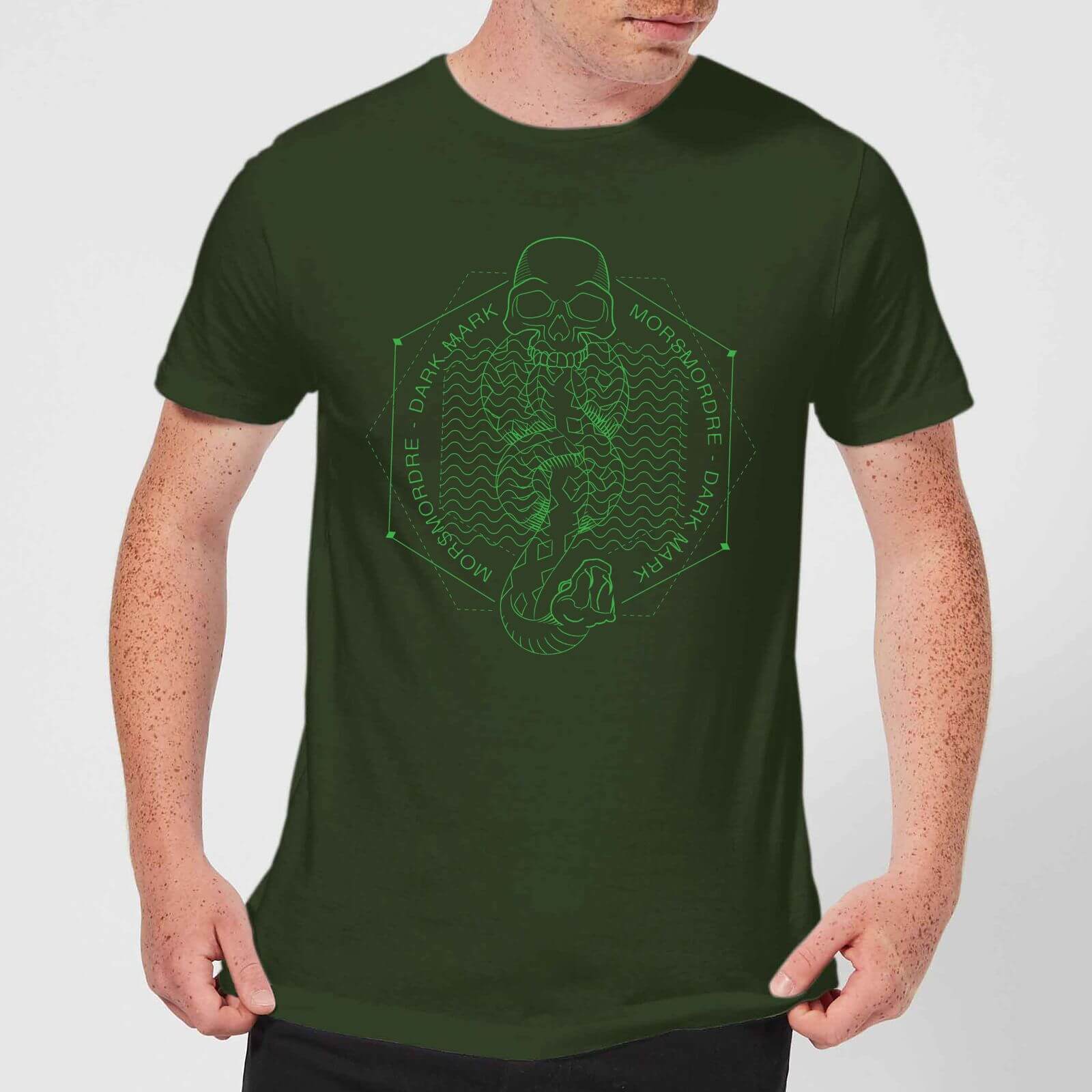 Harry Potter Morsmordre Dark Mark Men's T-Shirt - Forest Green - S