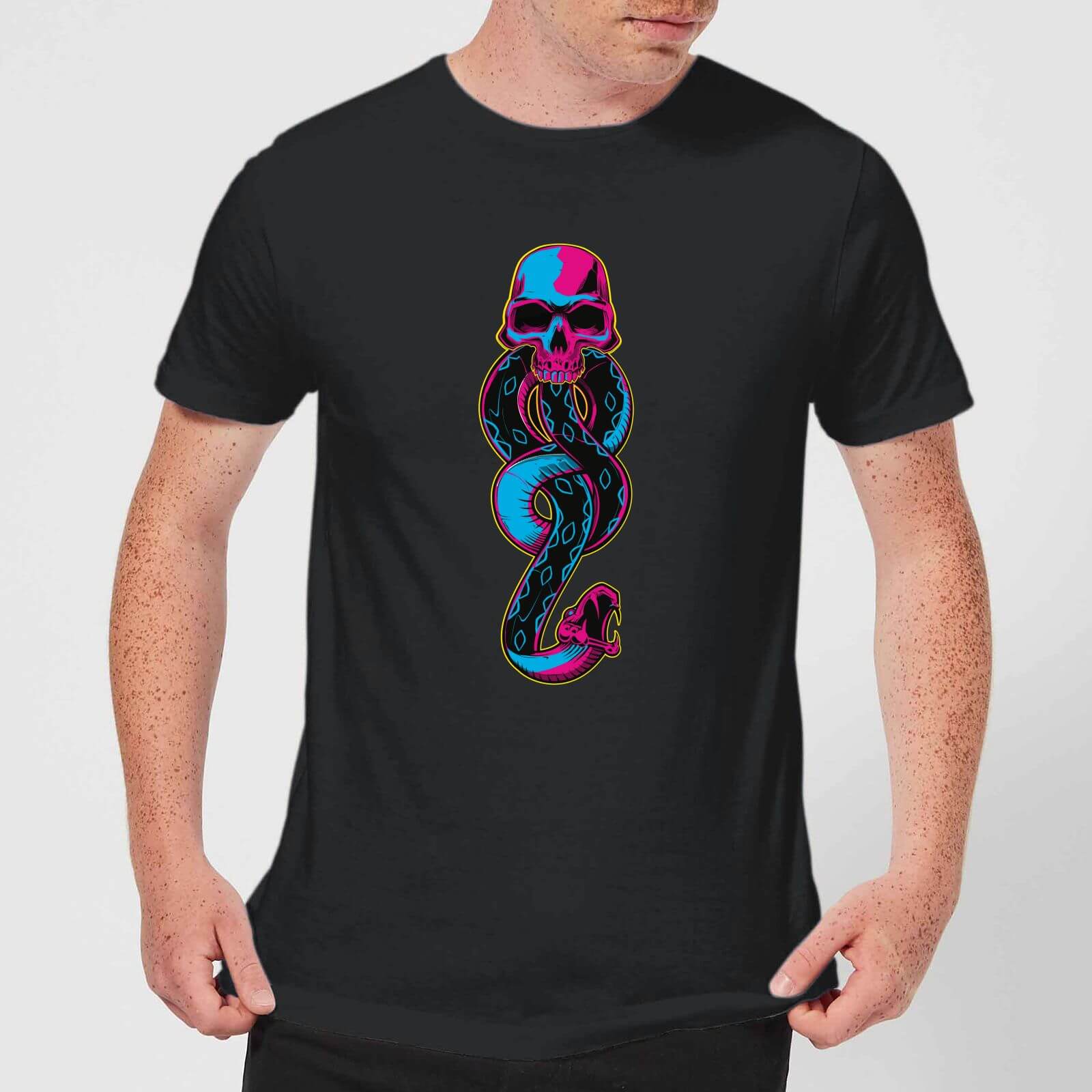 

T-Shirt Harry Potter Dark Mark Neon - Nero - Uomo - L