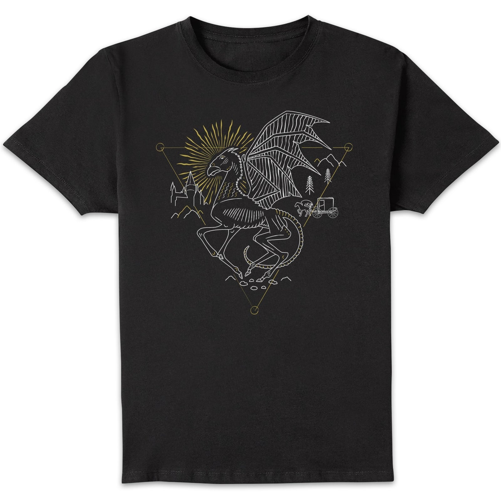 Harry Potter Thestral Men's T-Shirt - Black - 3XL