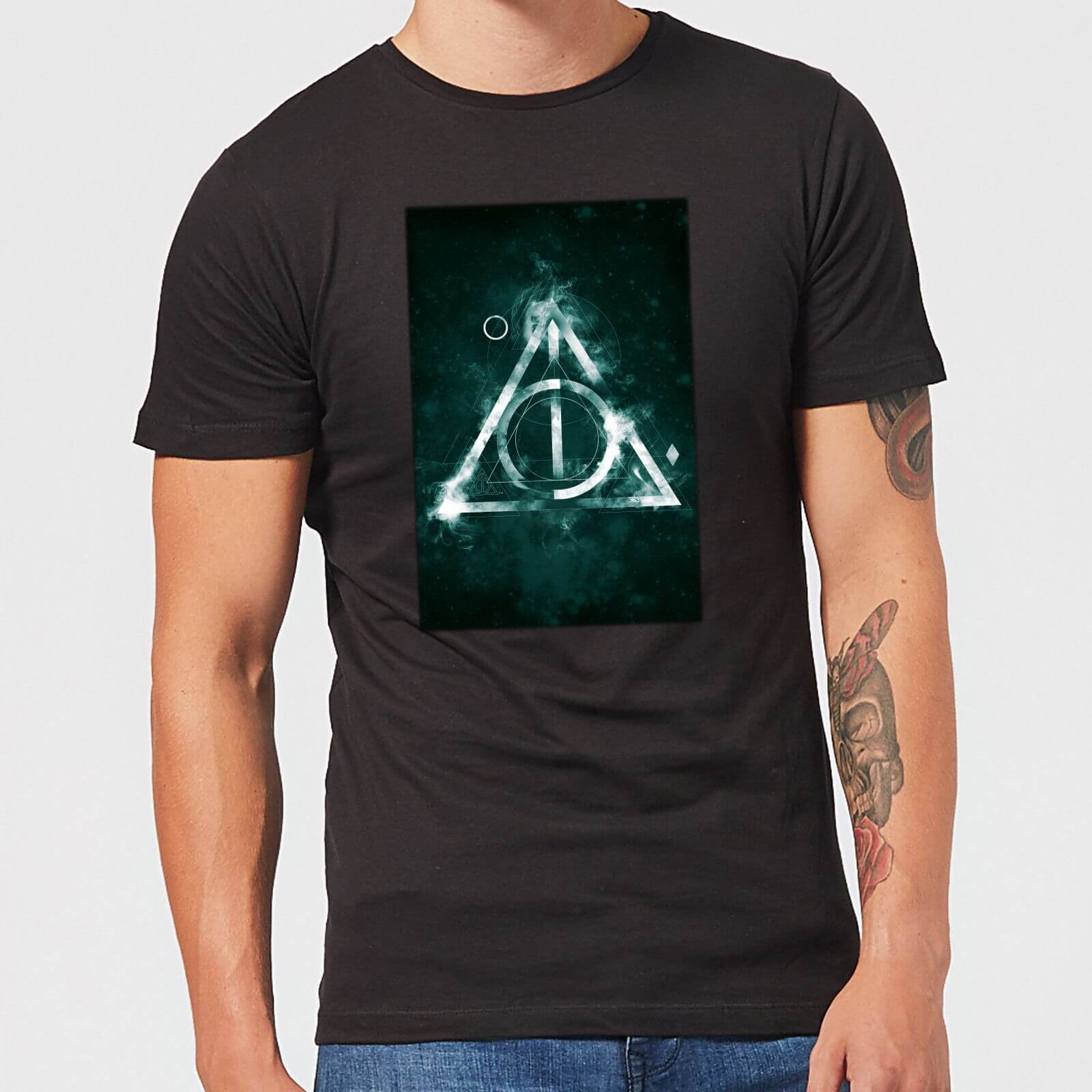 Harry Potter Hallows Painted Men's T-Shirt - Black - XXL