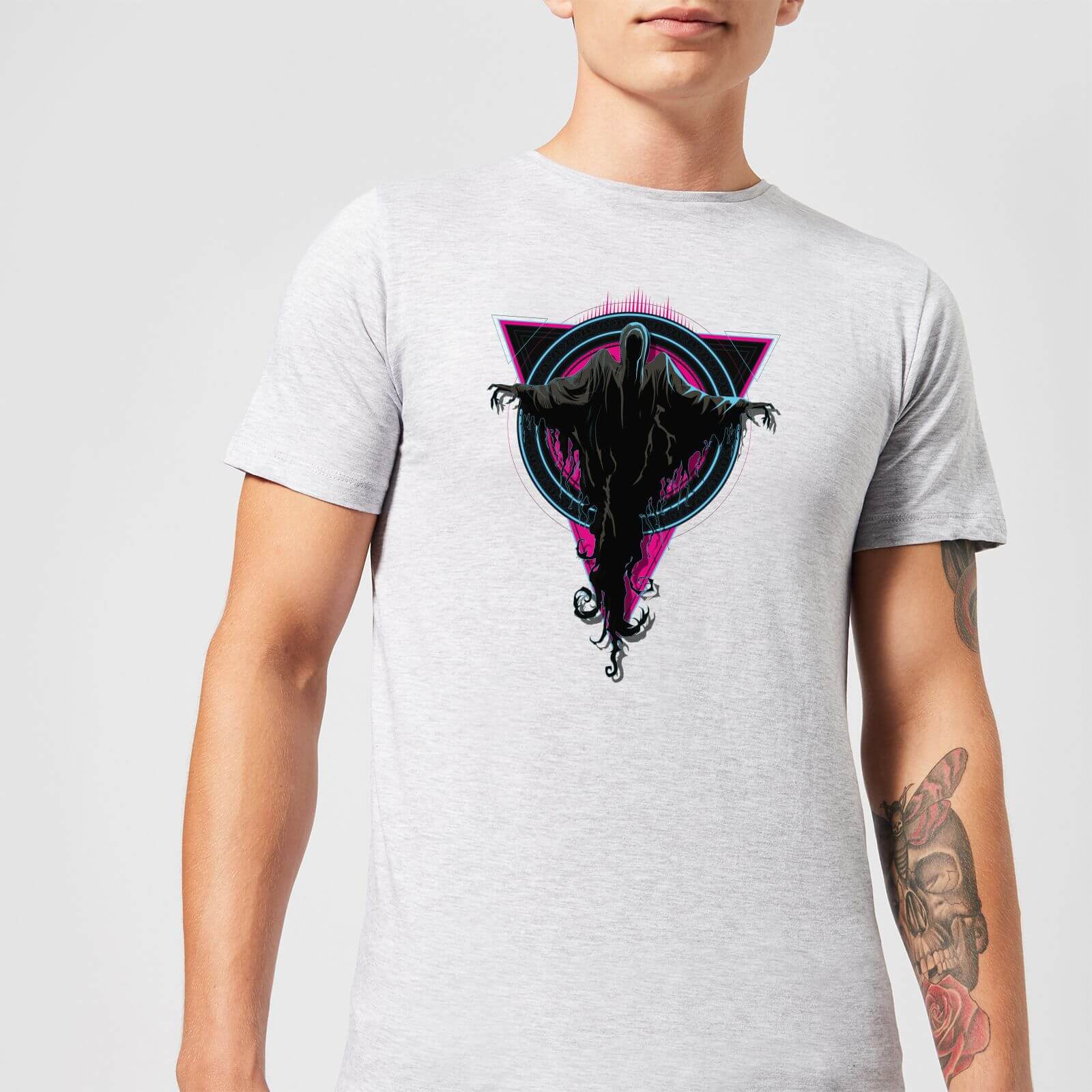 Harry Potter Dementor Neon Men's T-Shirt - Grey - M