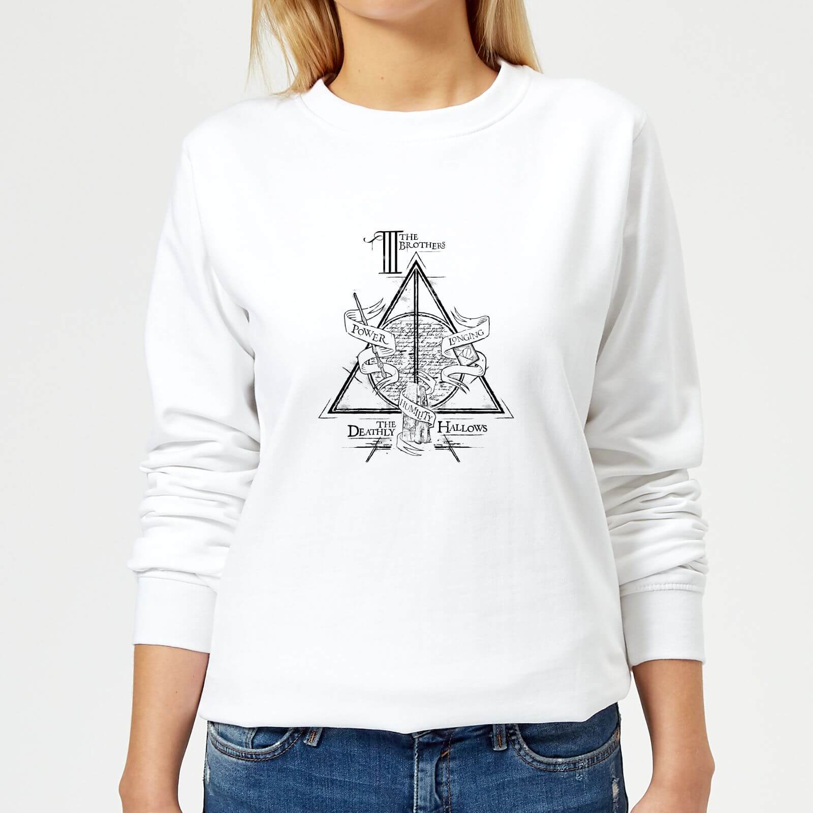 

Harry Potter Three Dragons White Women's Sweatshirt - White - S