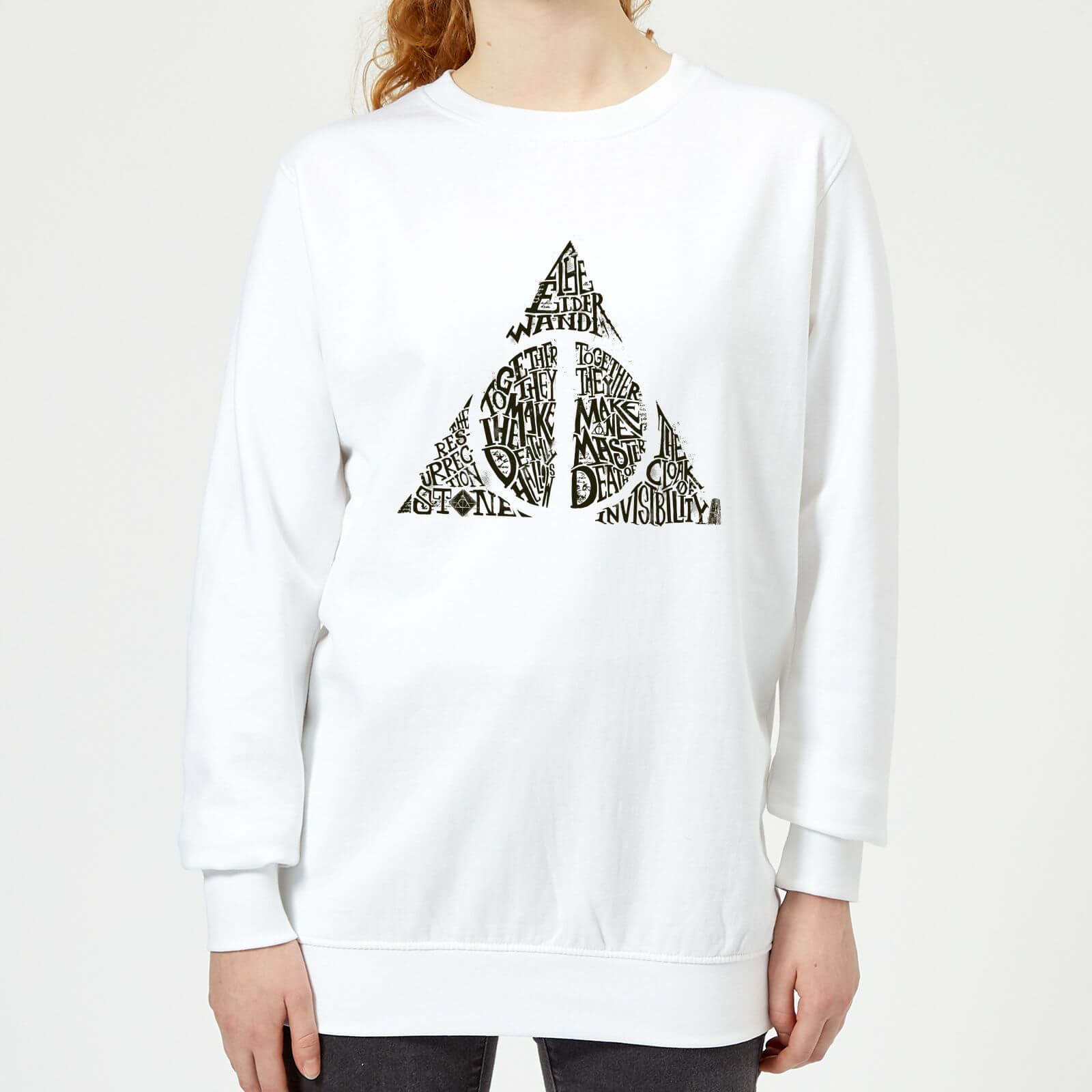 

Felpa Harry Potter Deathly Hallows Text - Bianco - Donna - XL - Bianco