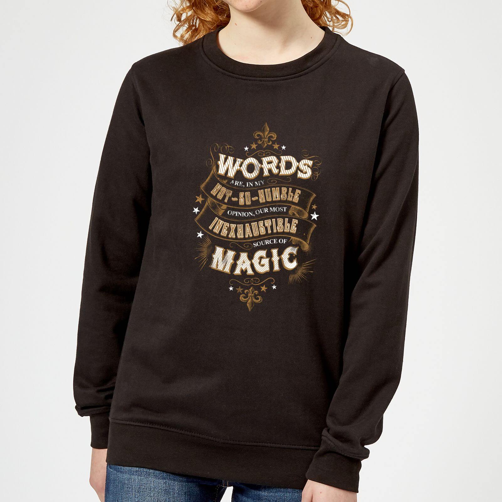 Harry Potter Words Are, In My Not So Humble Opinion Women's Sweatshirt - Black - XXL - Black